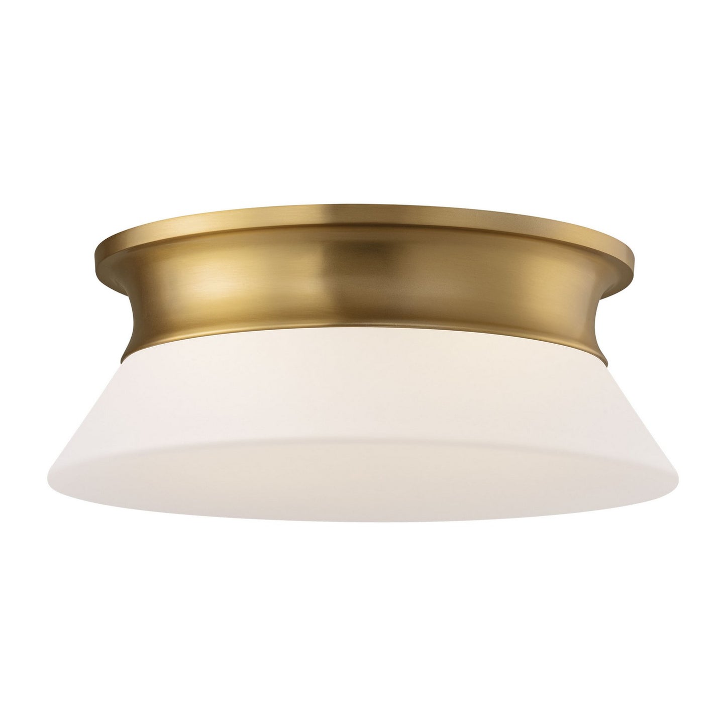 Panos Two Light Flush Mount in Burnished Brass