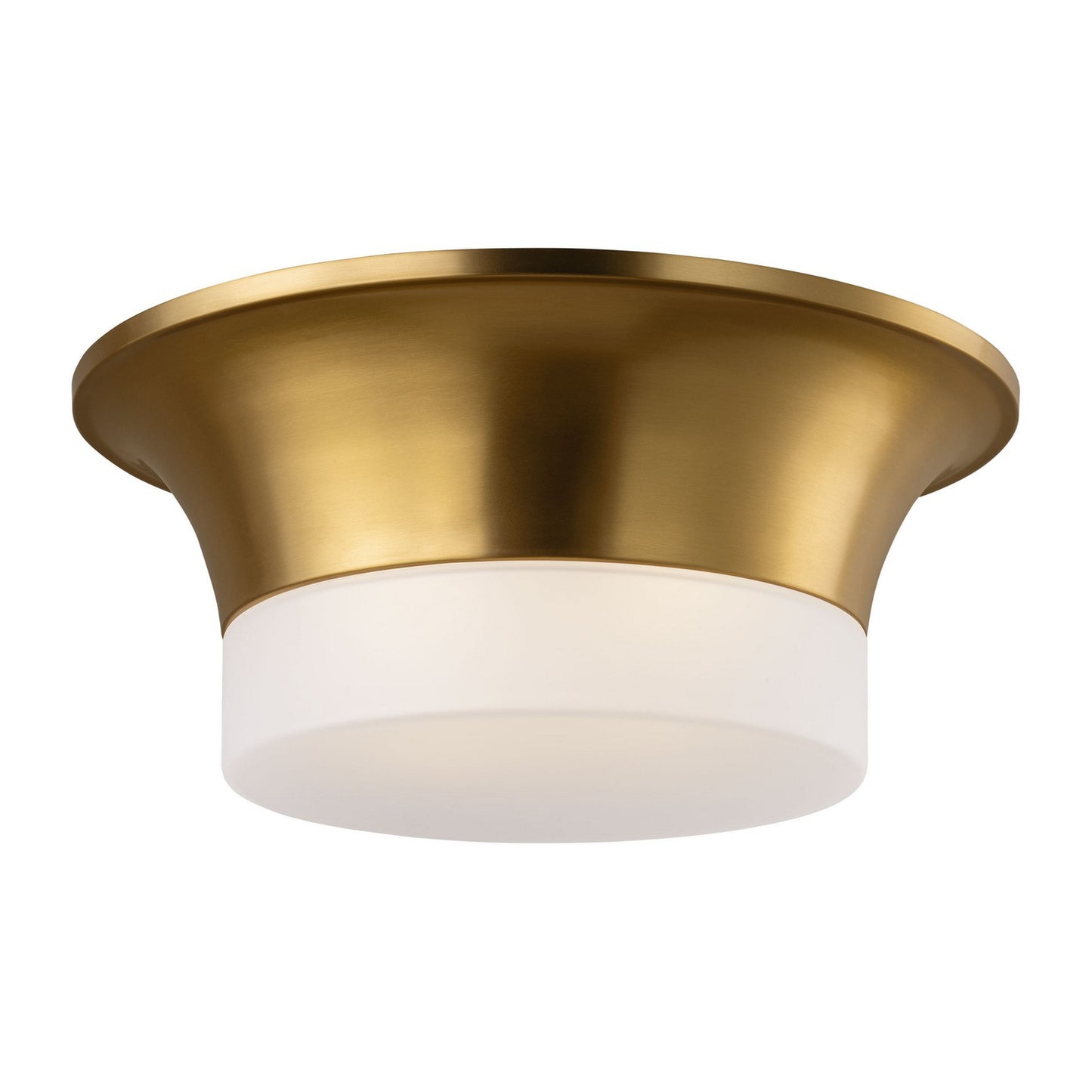 Sina Two Light Flush Mount in Burnished Brass
