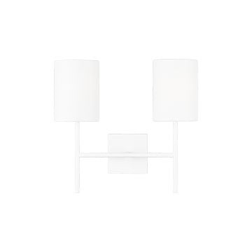Key Two Light Wall Sconce in Matte White