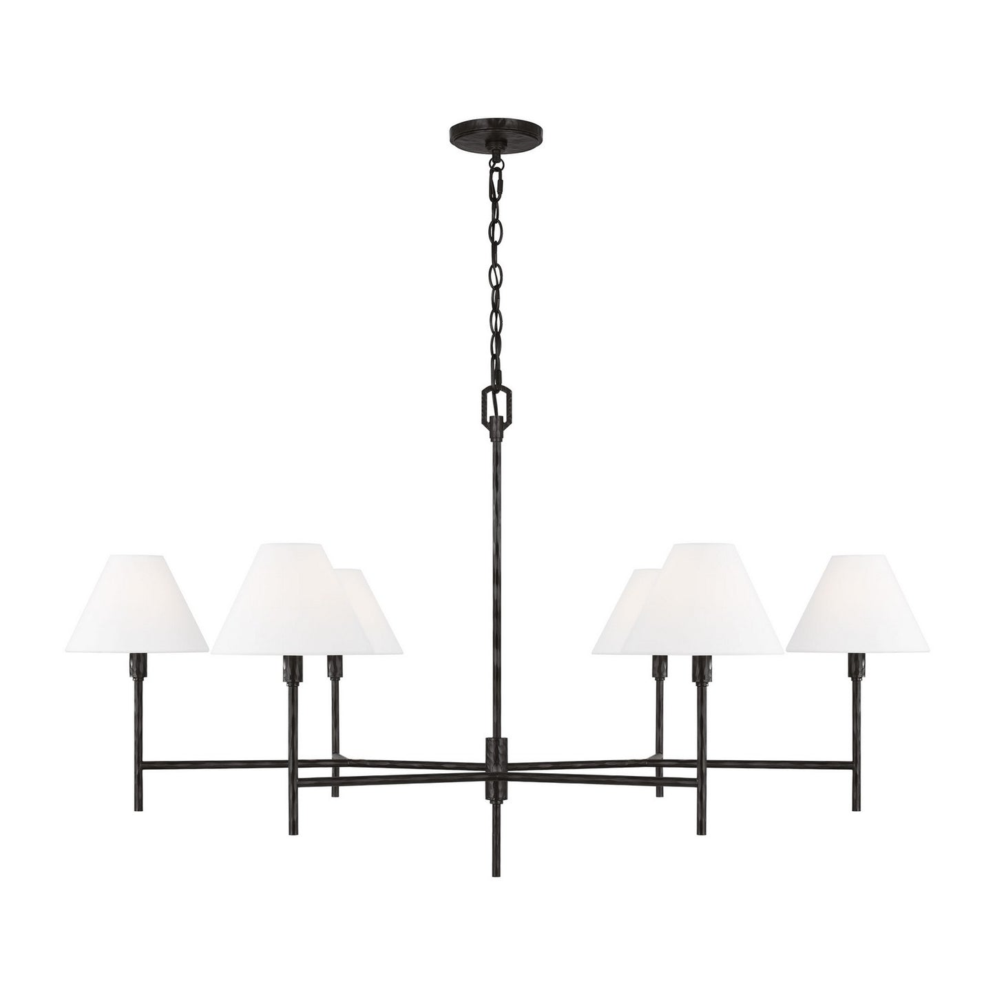 Ridgewood Six Light Chandelier in Aged Iron