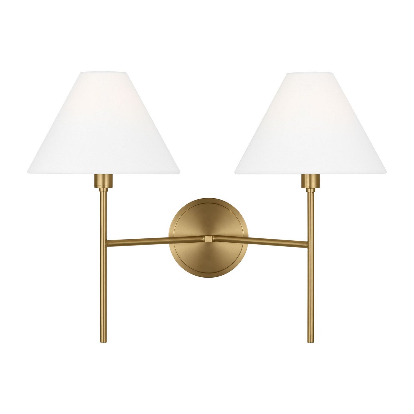 Ridgewood Two Light Wall Sconce in Burnished Brass