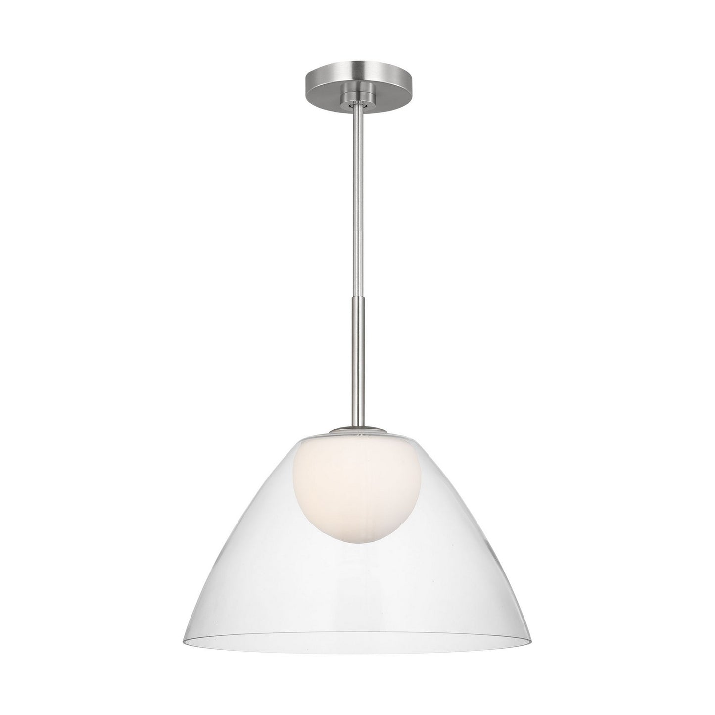 Suma One Light Pendant in Brushed Nickel