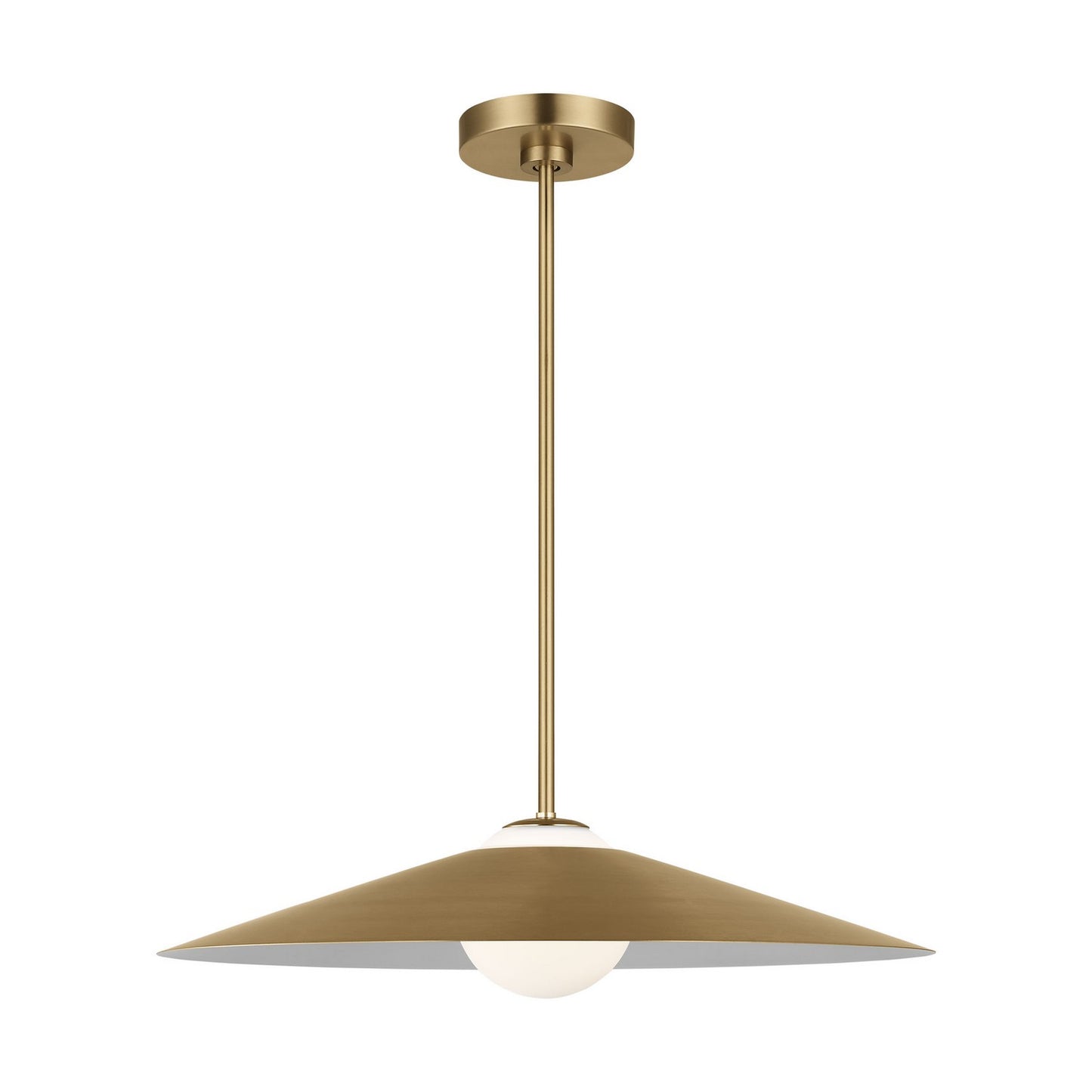 Astra One Light Pendant in Satin Brass