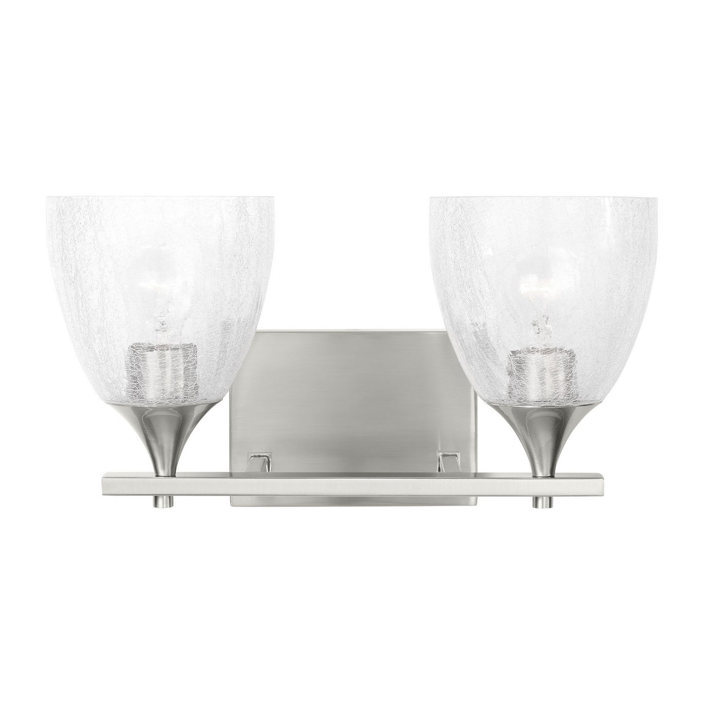 Toffino Two Light Vanity in Brushed Nickel