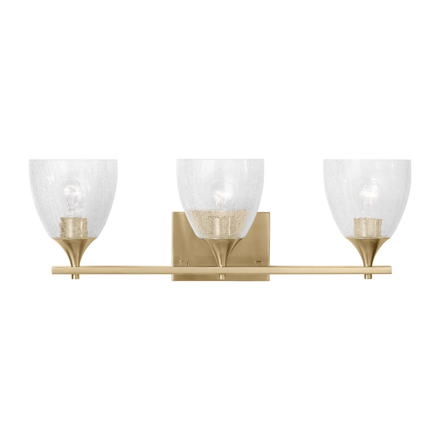 Toffino Three Light Vanity in Satin Brass
