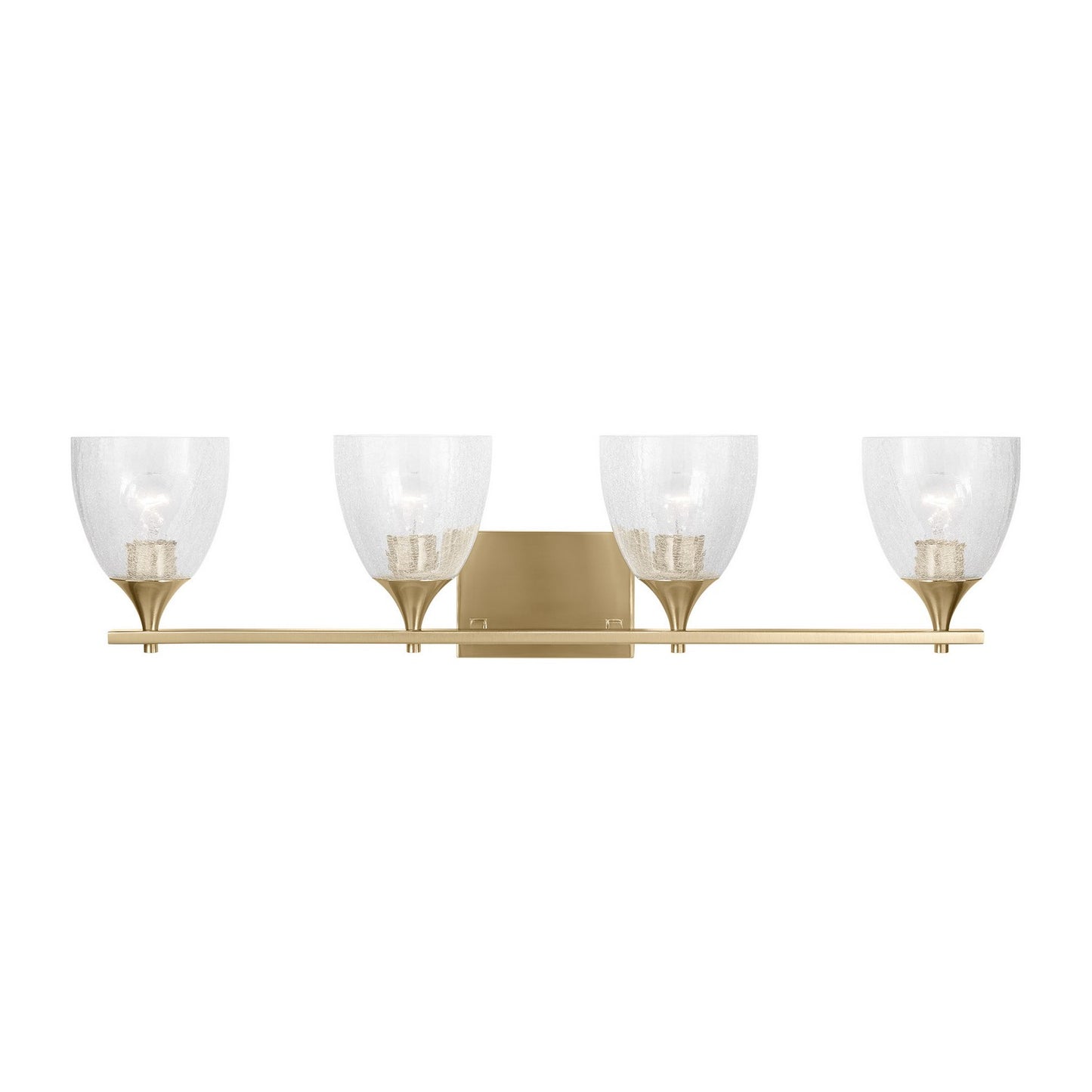 Toffino Four Light Vanity in Satin Brass