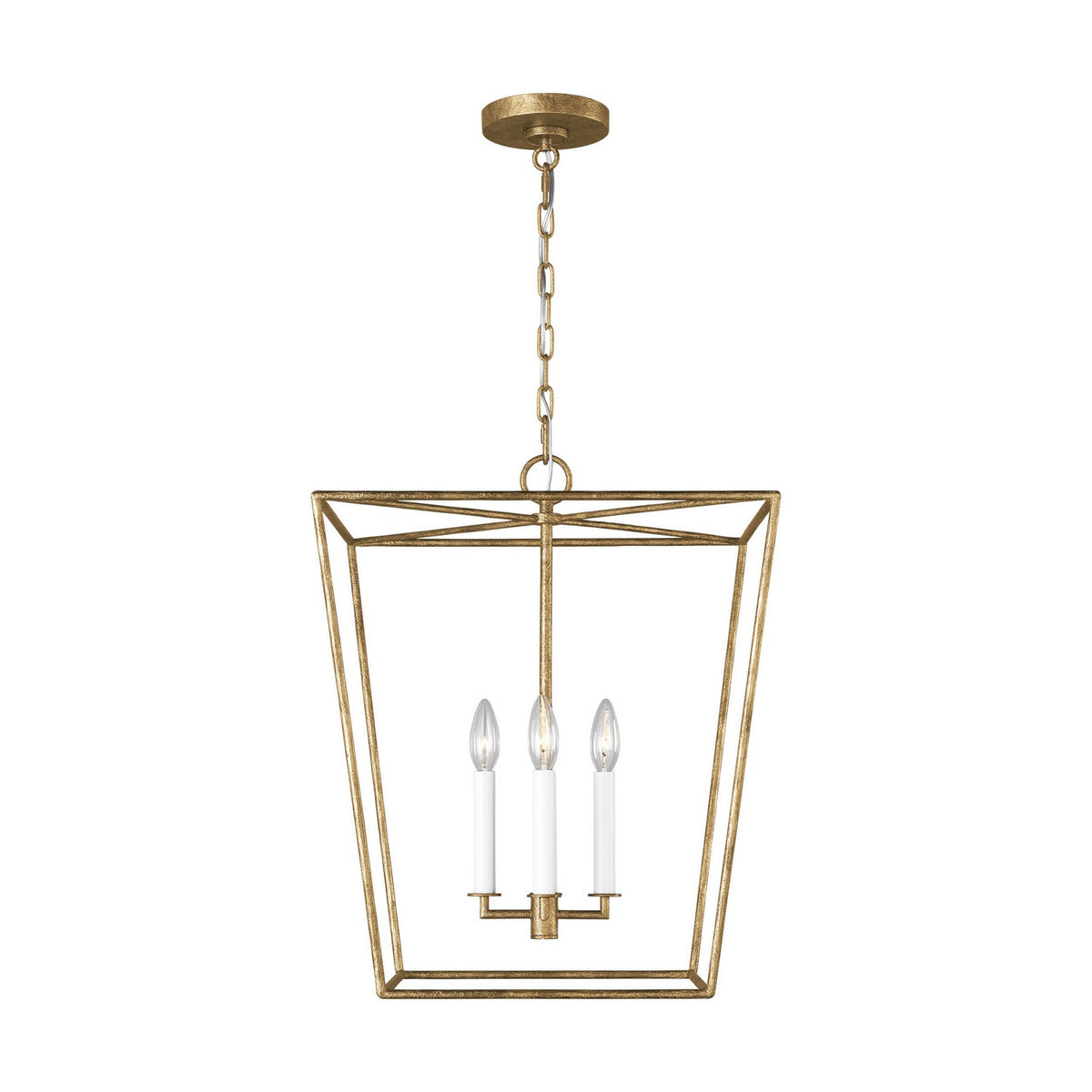 Viota Four Light Lantern in Casted Gild