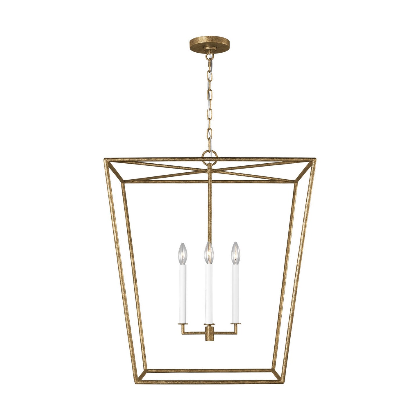 Viota Four Light Lantern in Casted Gild