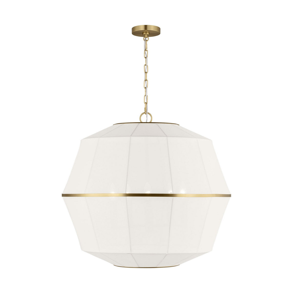 Hikari Five Light Lantern in Burnished Brass