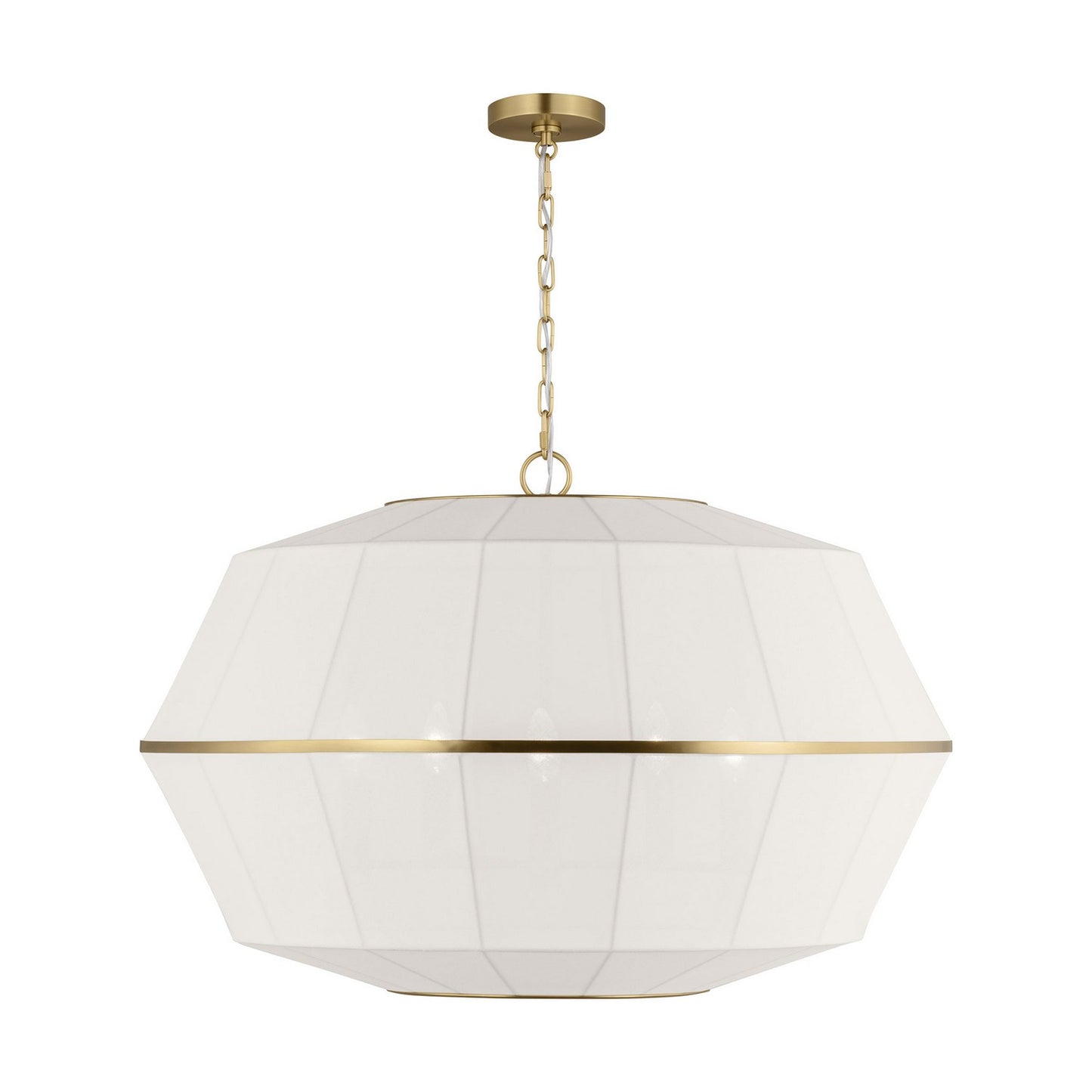 Hikari Five Light Lantern in Burnished Brass