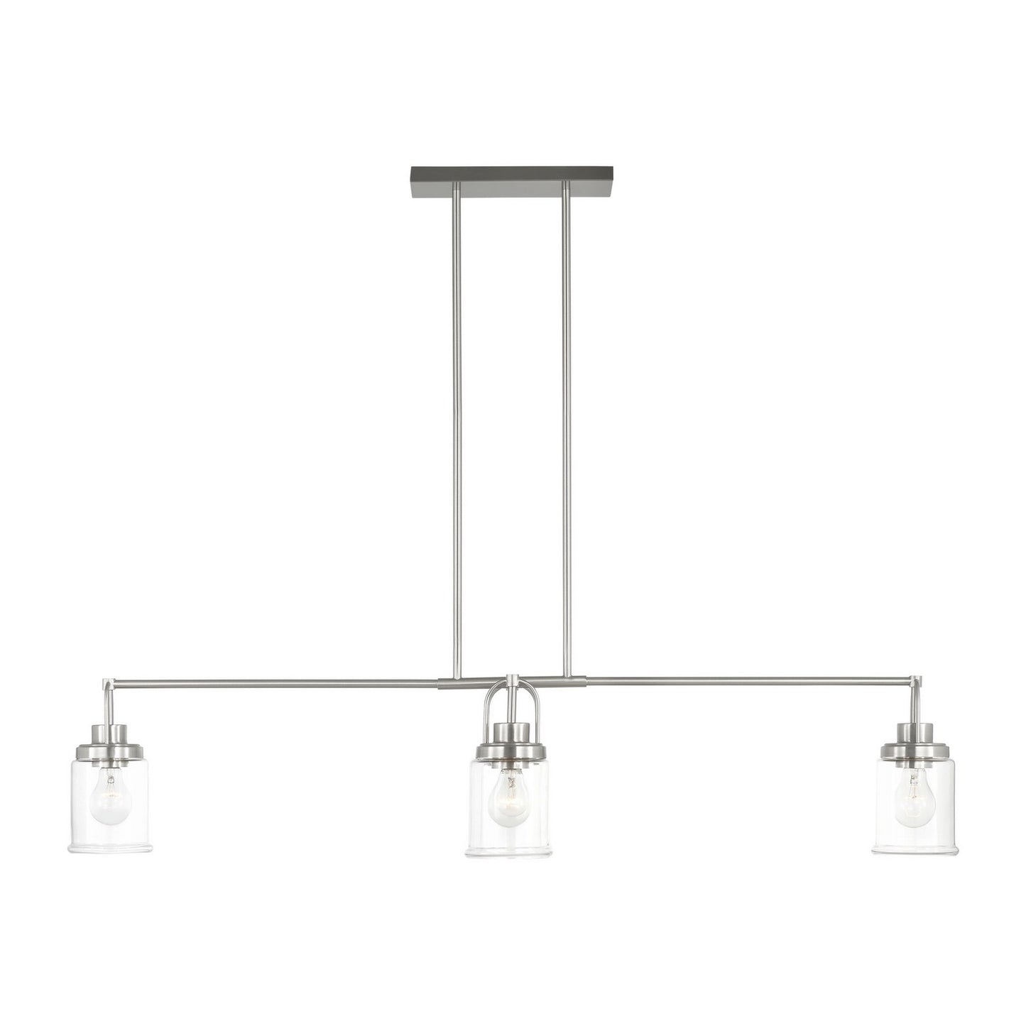 Anders Four Light Chandelier in Brushed Nickel
