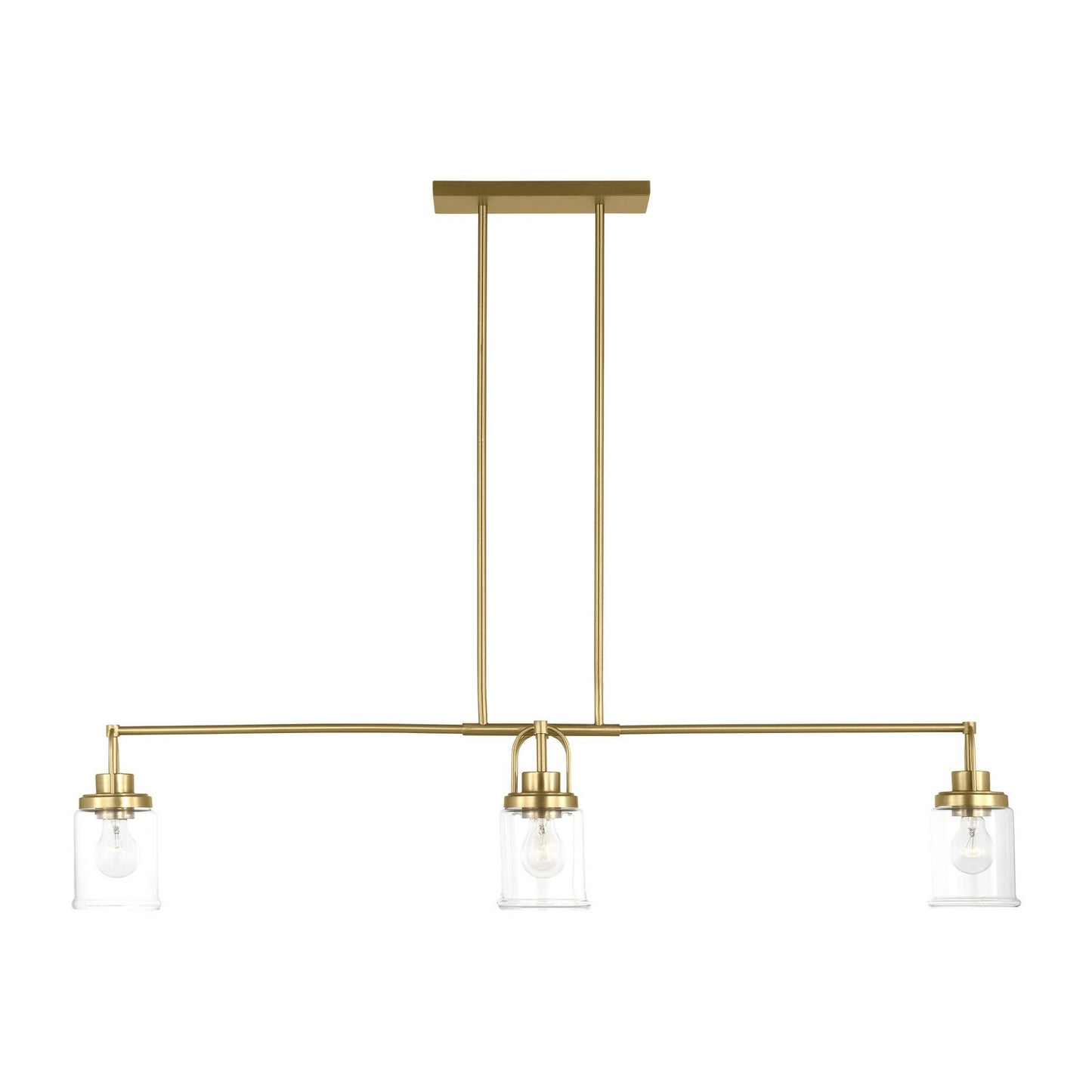 Anders Four Light Chandelier in Satin Brass