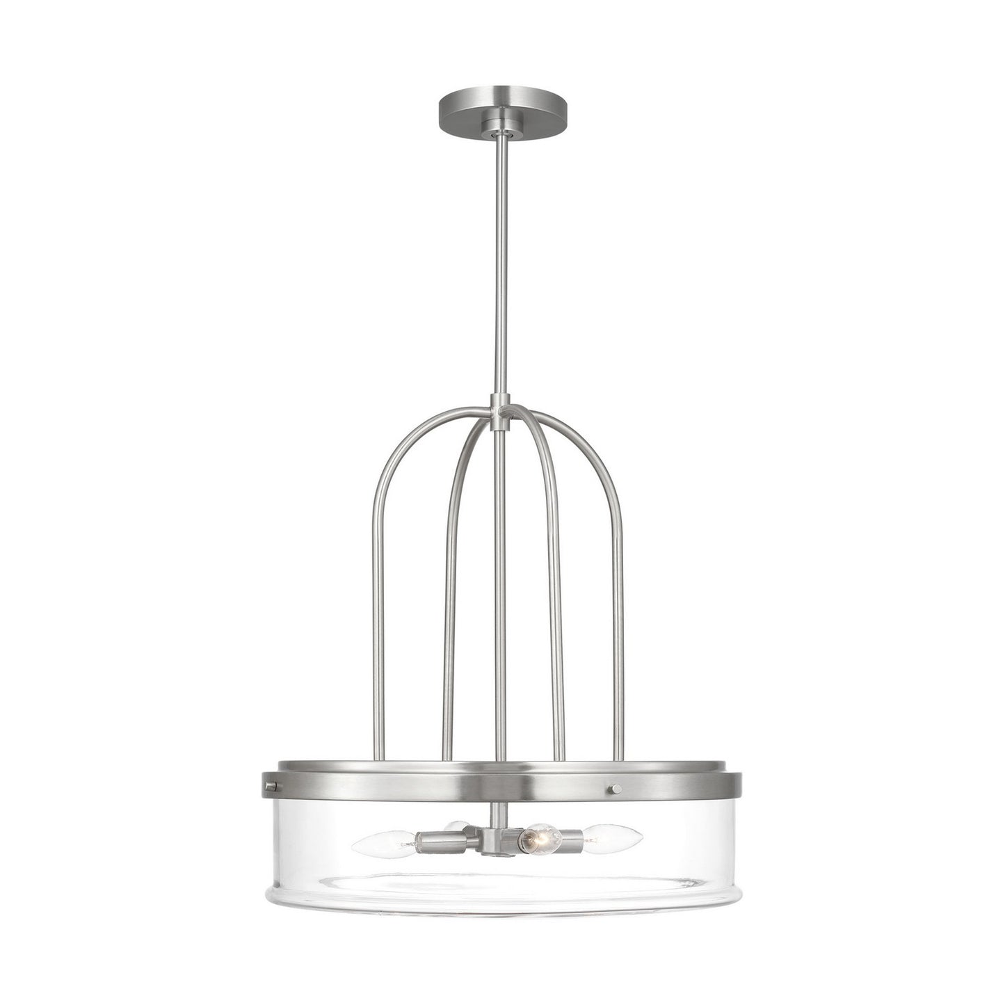 Anders Four Light Pendant in Brushed Nickel