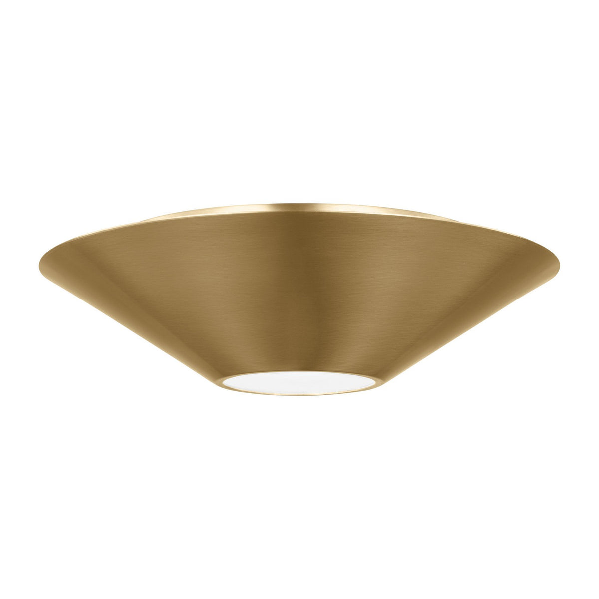Echo LED Flush Mount and Sconce in Burnished Brass
