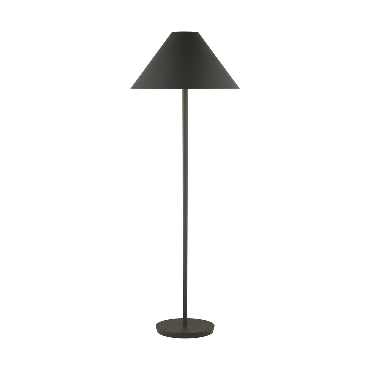 Contra One Light Floor Lamp in Matte Charcoal Black