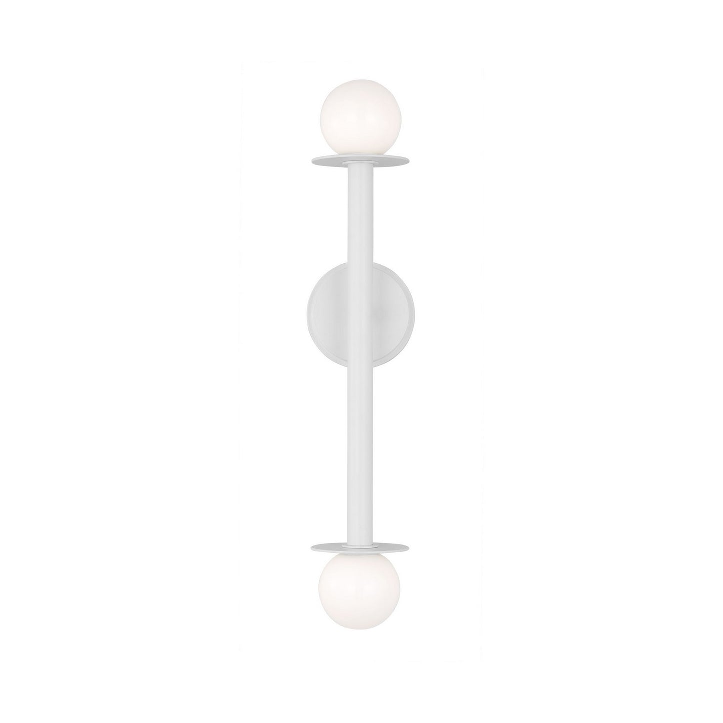 Nodes Two Light Wall Sconce in Matte White