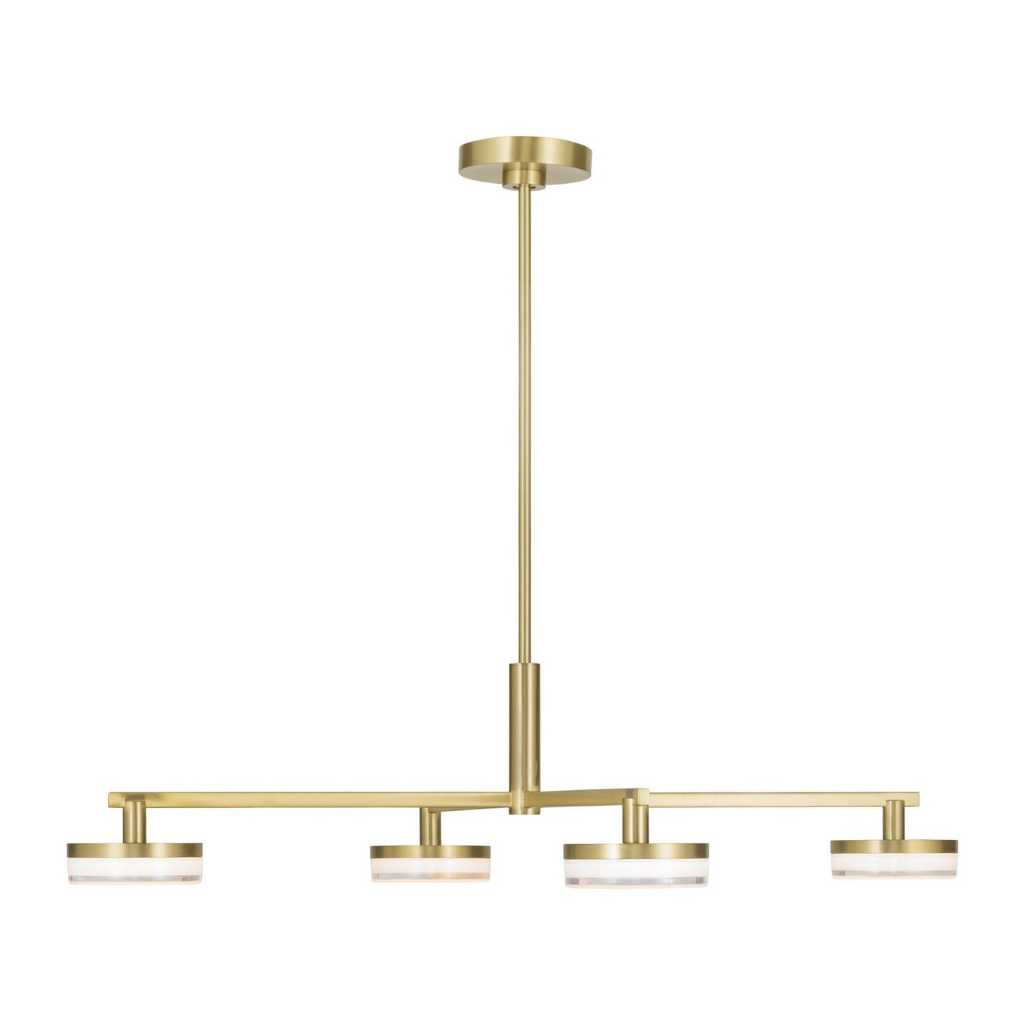 Khan LED Chandelier in Burnished Brass