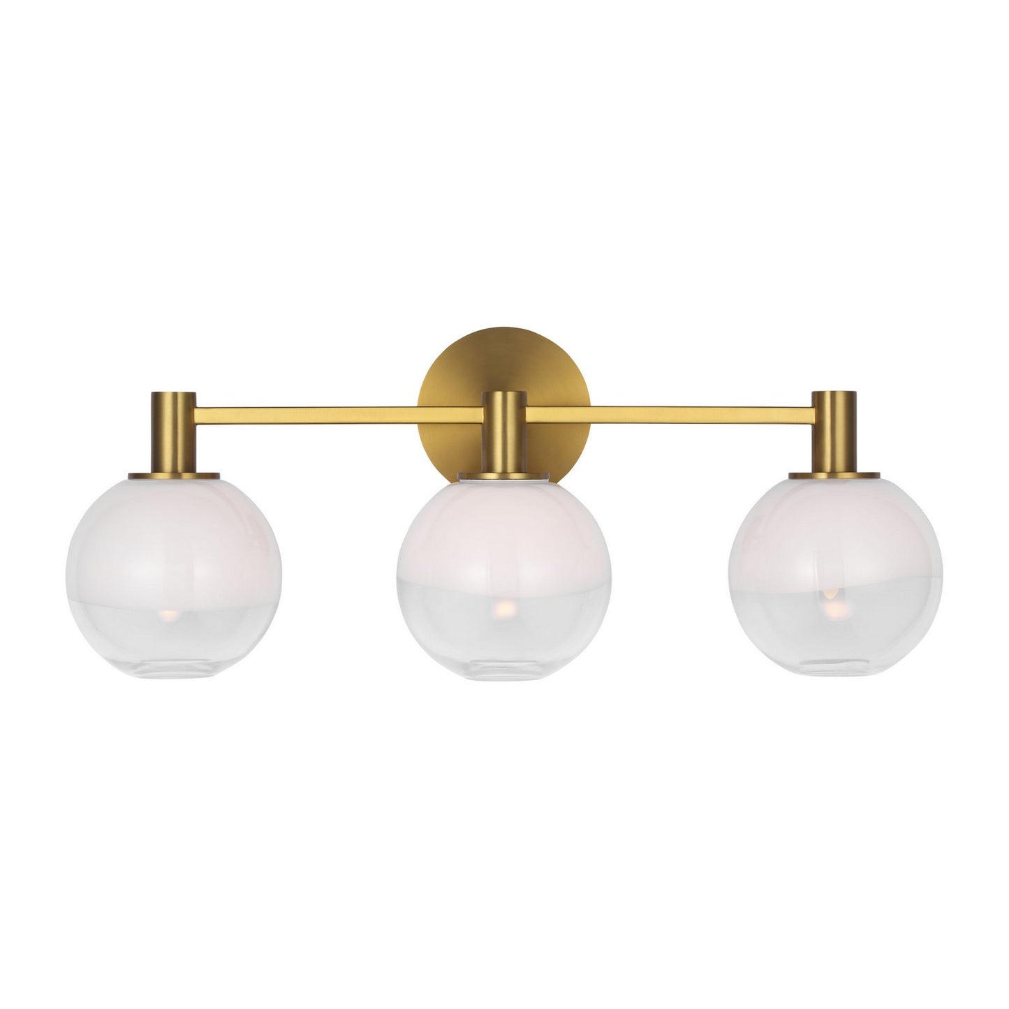 Torian Three Light Vanity in Burnished Brass