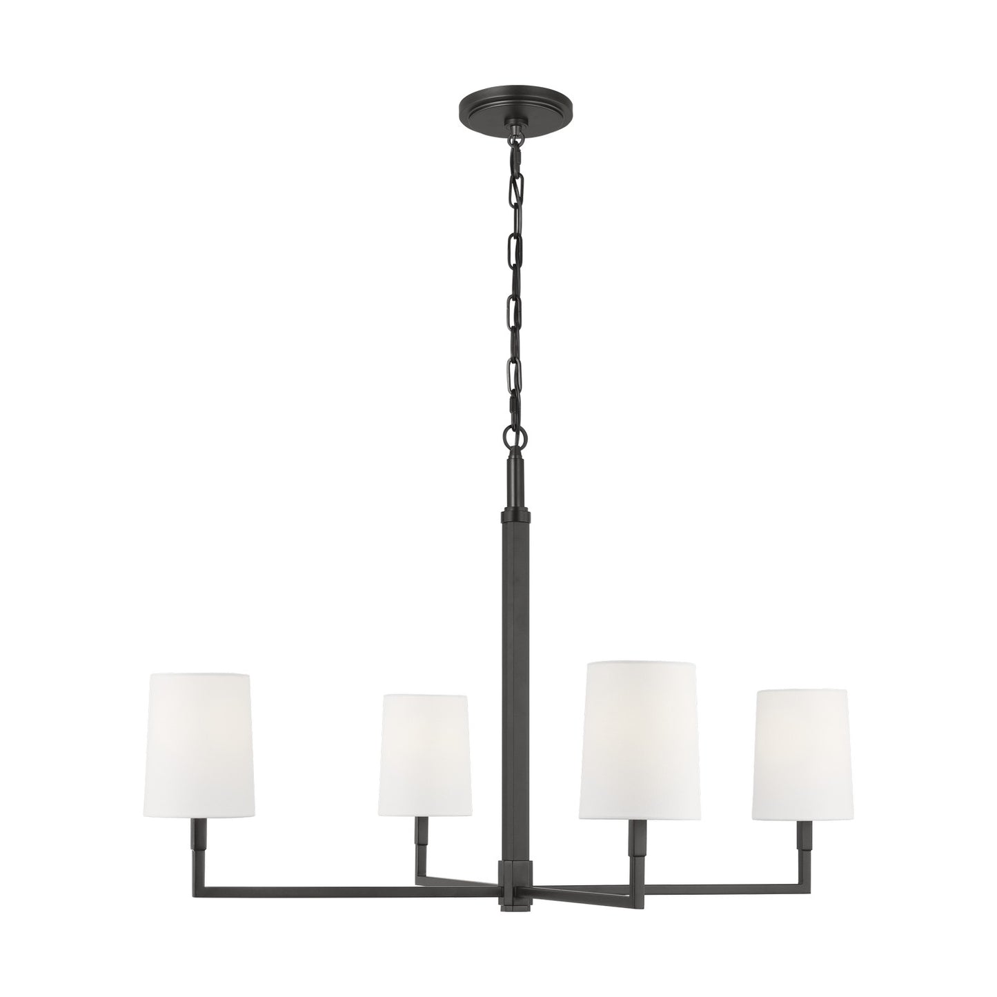 Danica Four Light Chandelier in Aged Iron