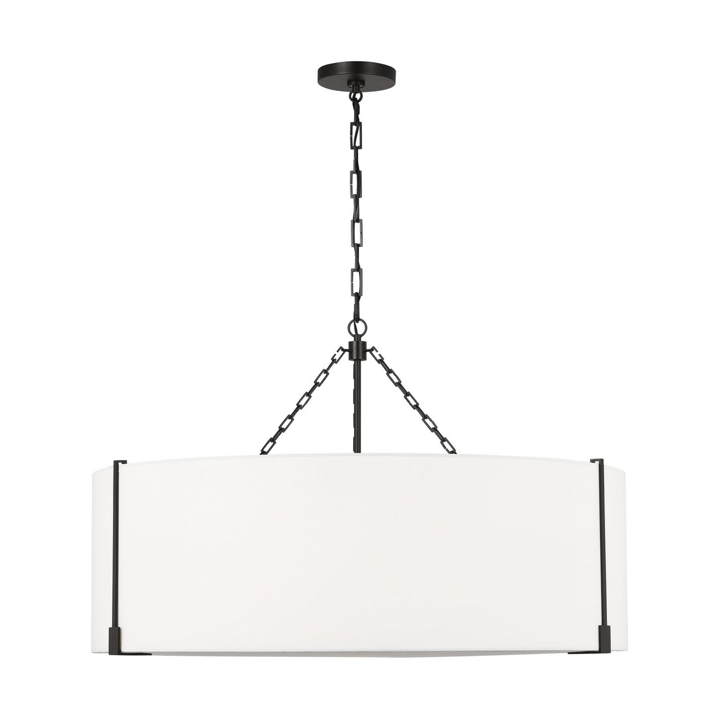 Bergen Four Light Pendant in Aged Iron