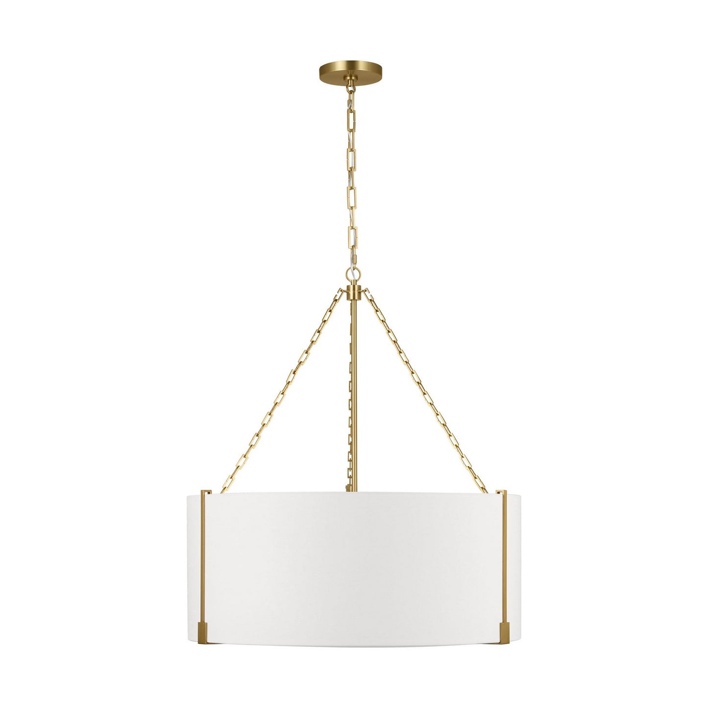 Bergen Three Light Pendant in Burnished Brass
