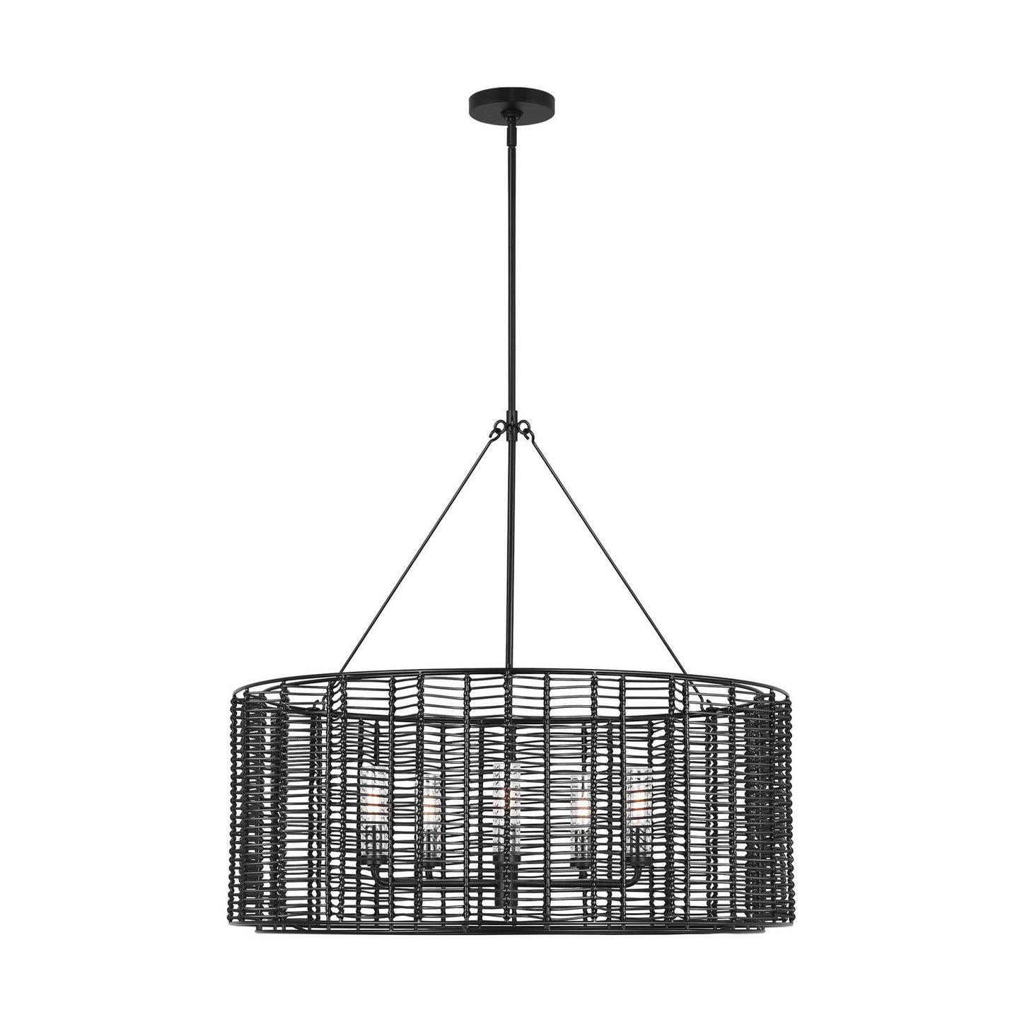 Winslow Five Light Chandelier in Midnight Black
