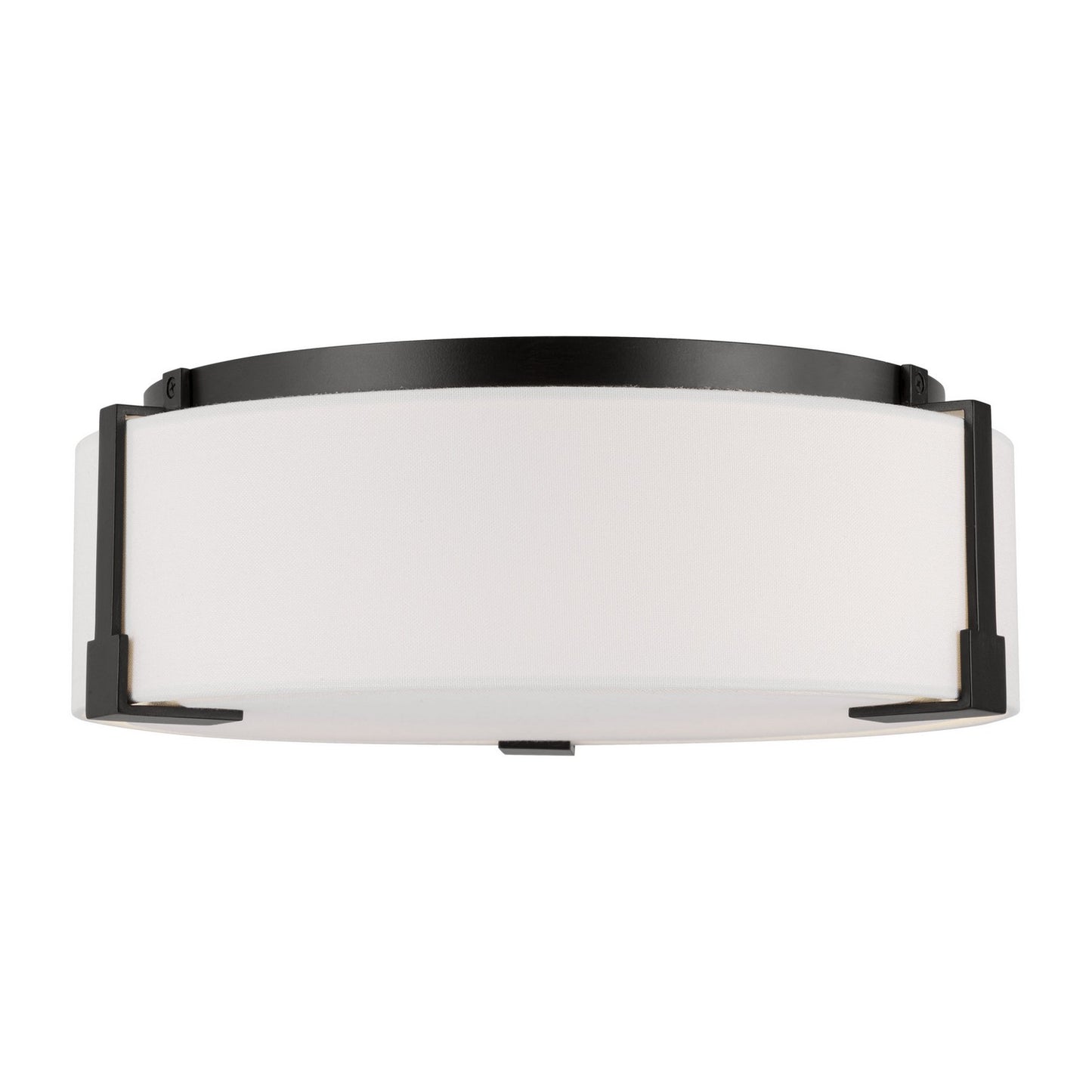 Bergen Two Light Flush Mount in Aged Iron