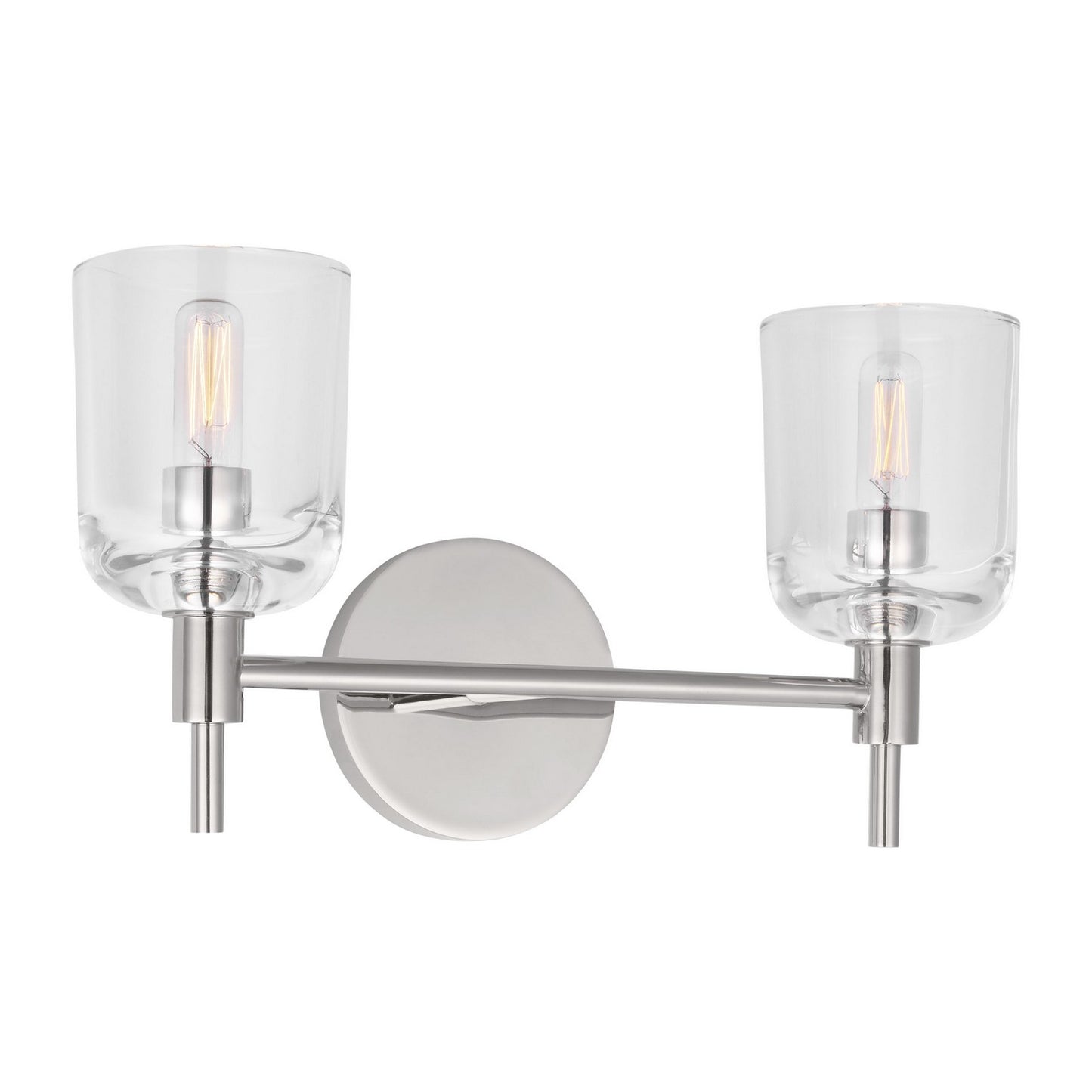 Hartley Two Light Vanity in Polished Nickel