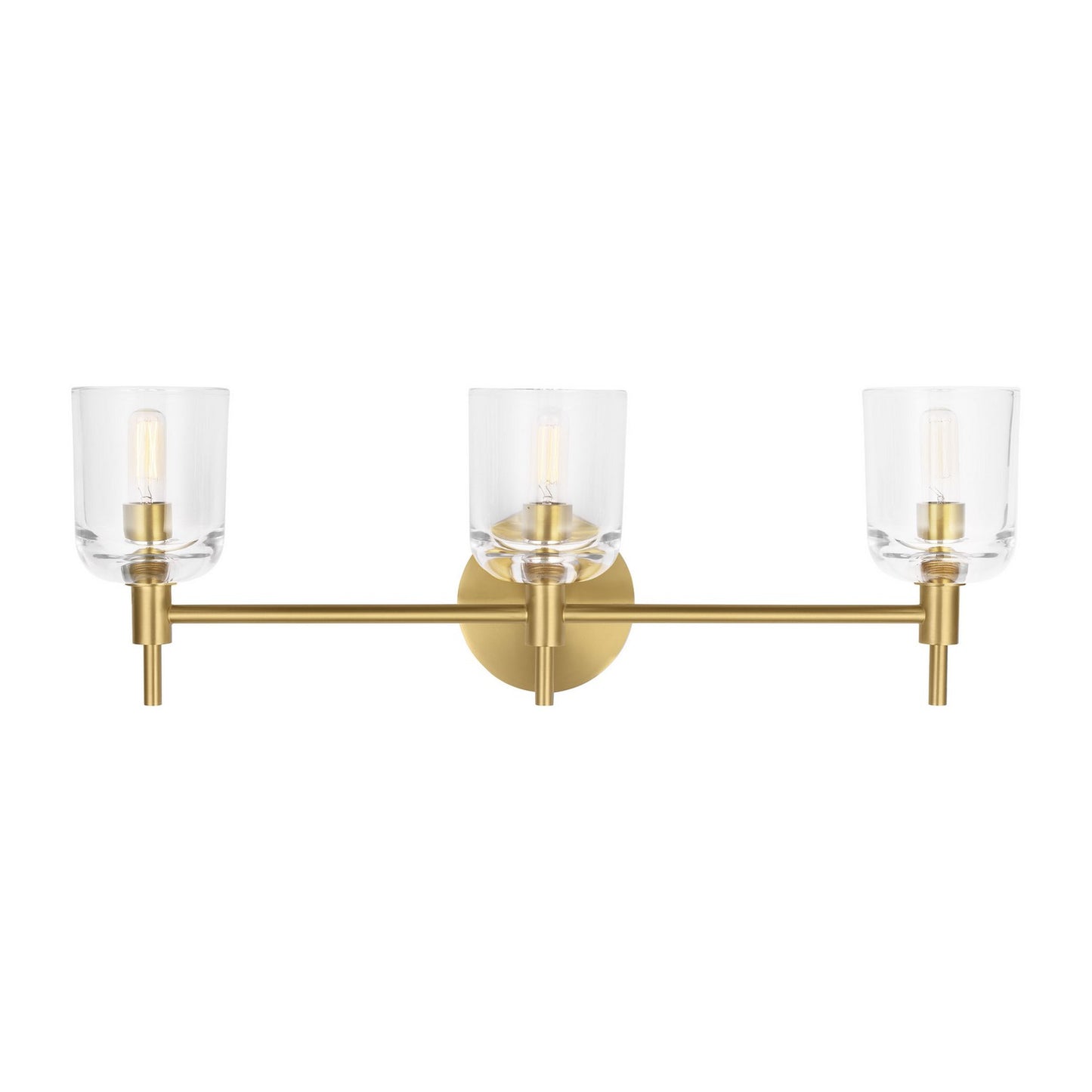 Hartley Three Light Vanity in Burnished Brass