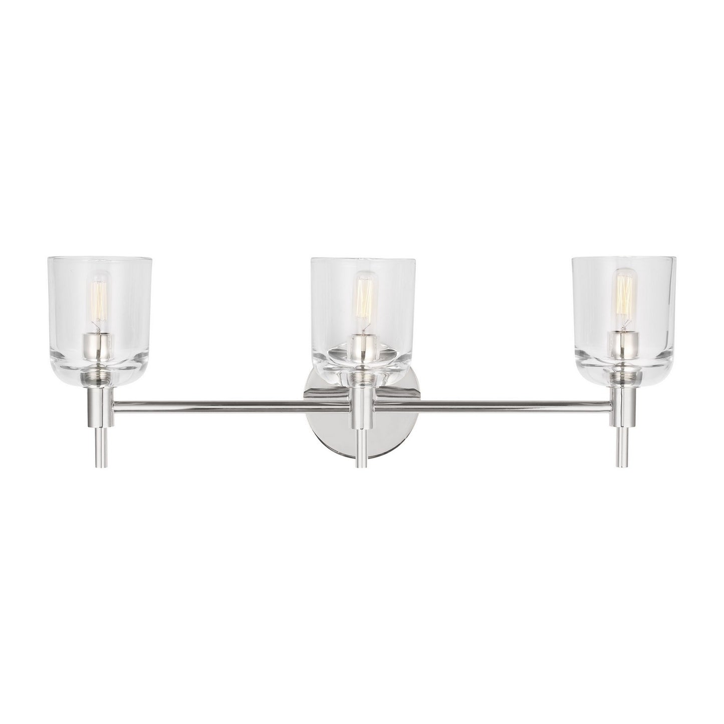 Hartley Three Light Vanity in Polished Nickel