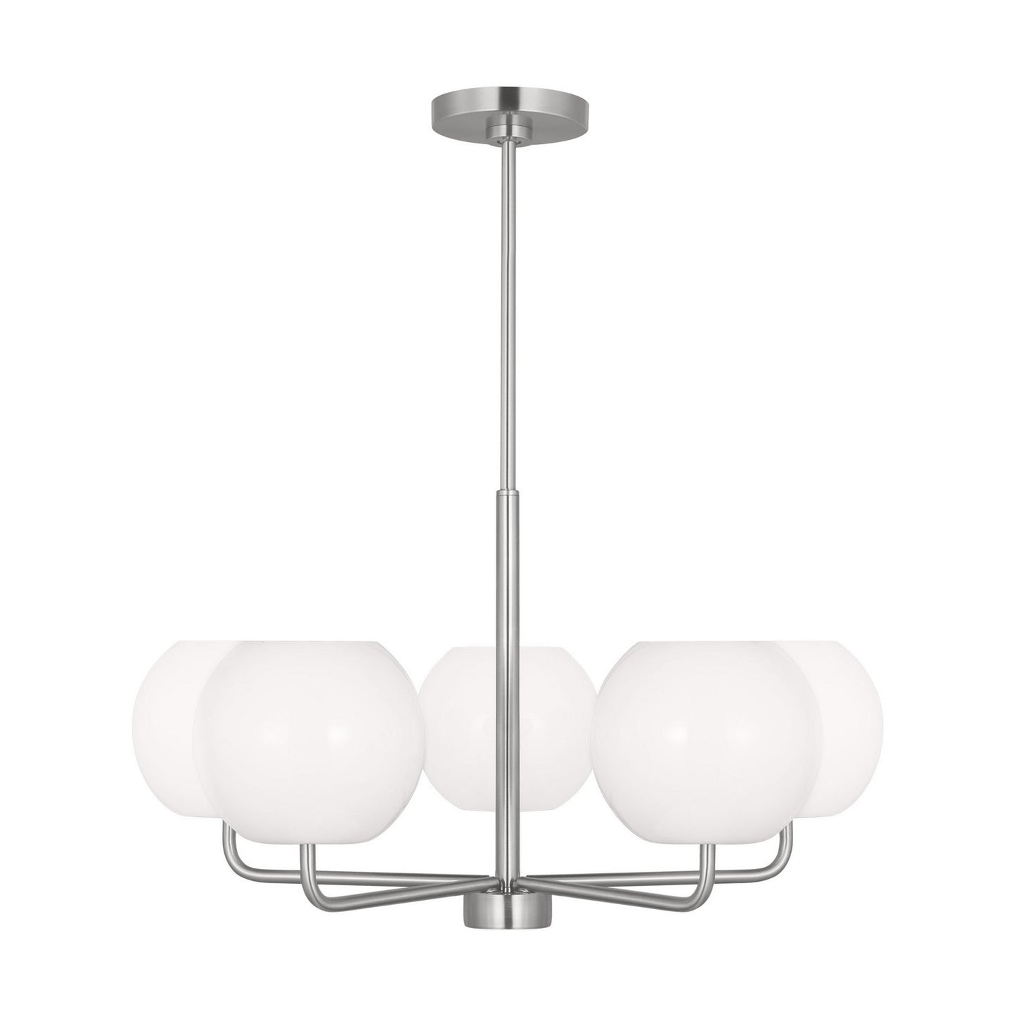 Rory Five Light Chandelier in Brushed Steel