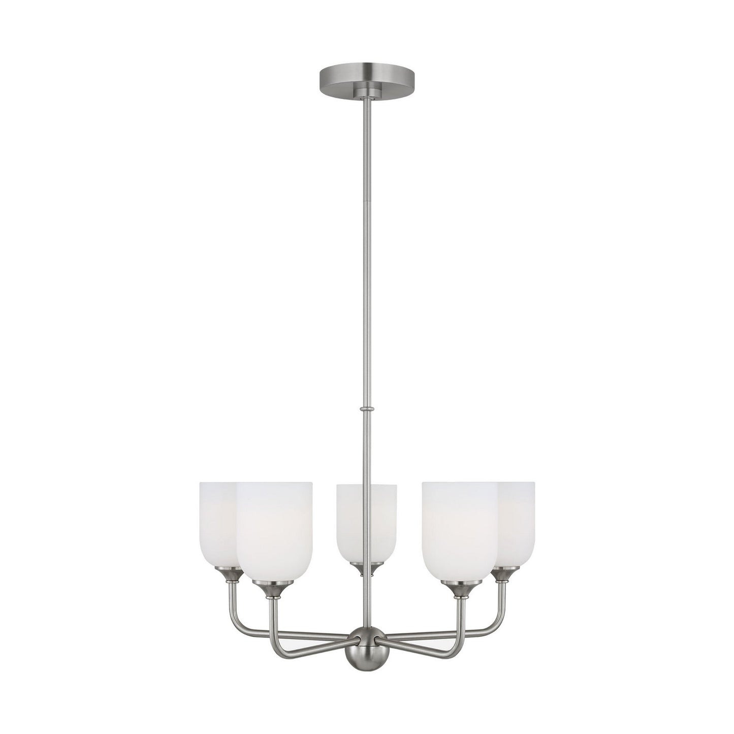 Generation Lighting - GLC1085EN3/BS - Five Light Chandelier - Emile - Brushed Steel