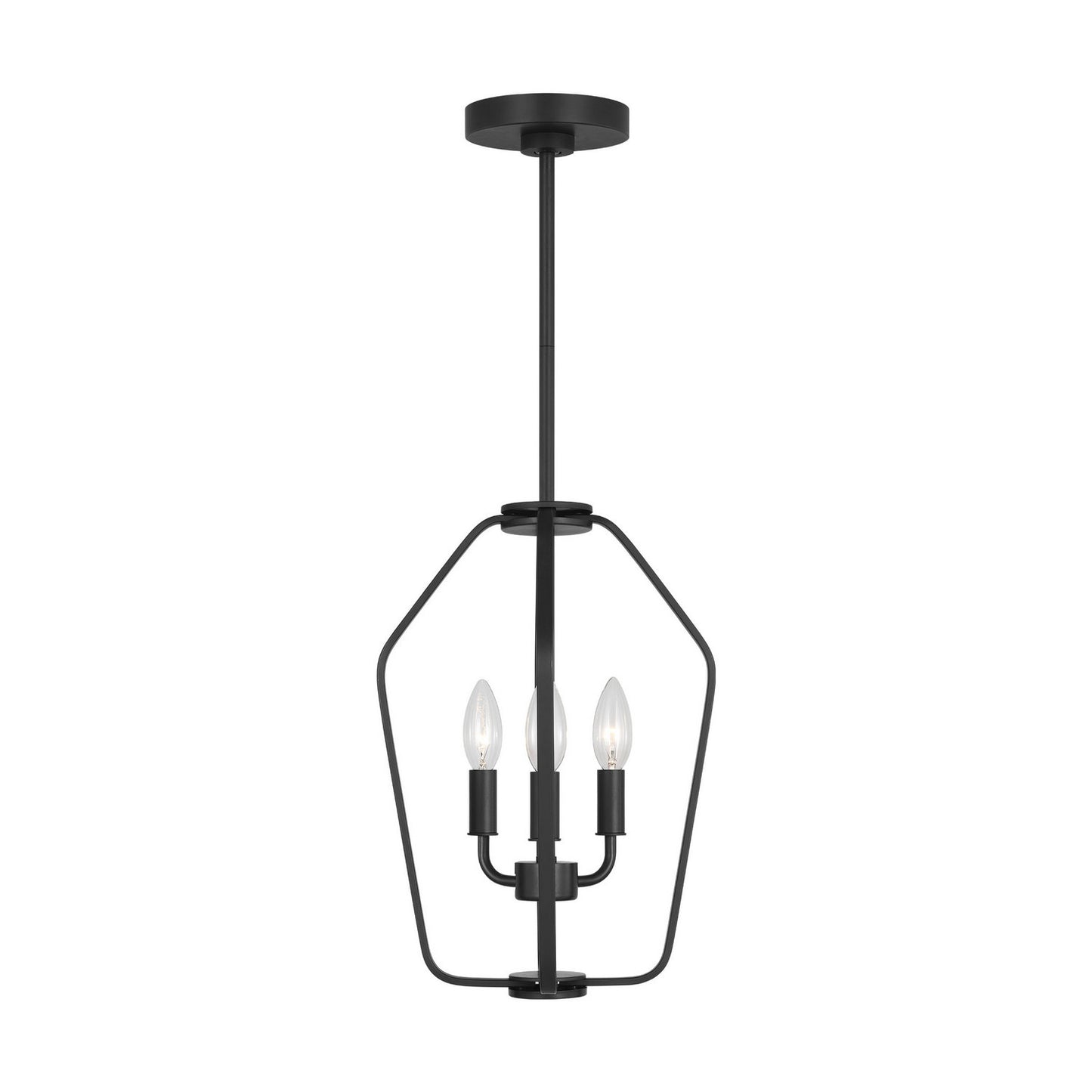 Kennan Three Light Chandelier in Midnight Black
