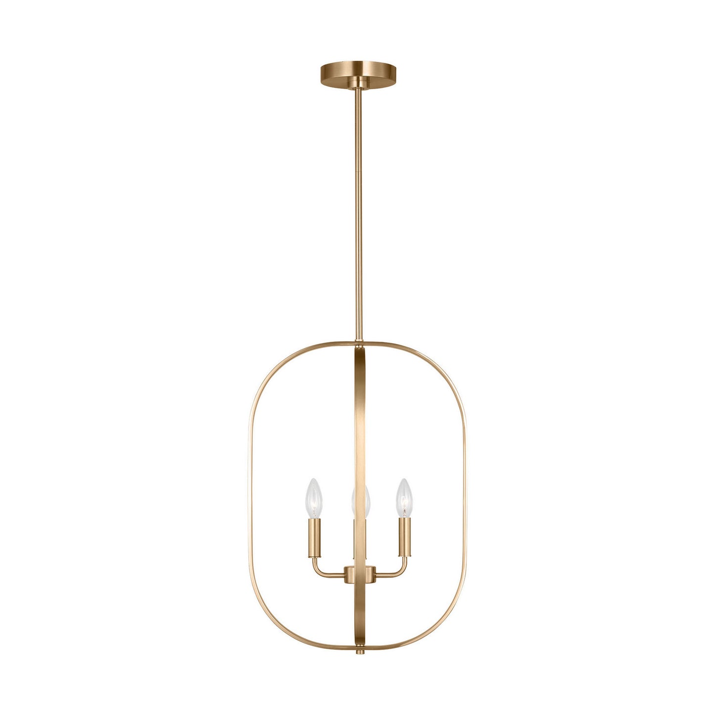 Loretto Four Light Chandelier in Satin Brass