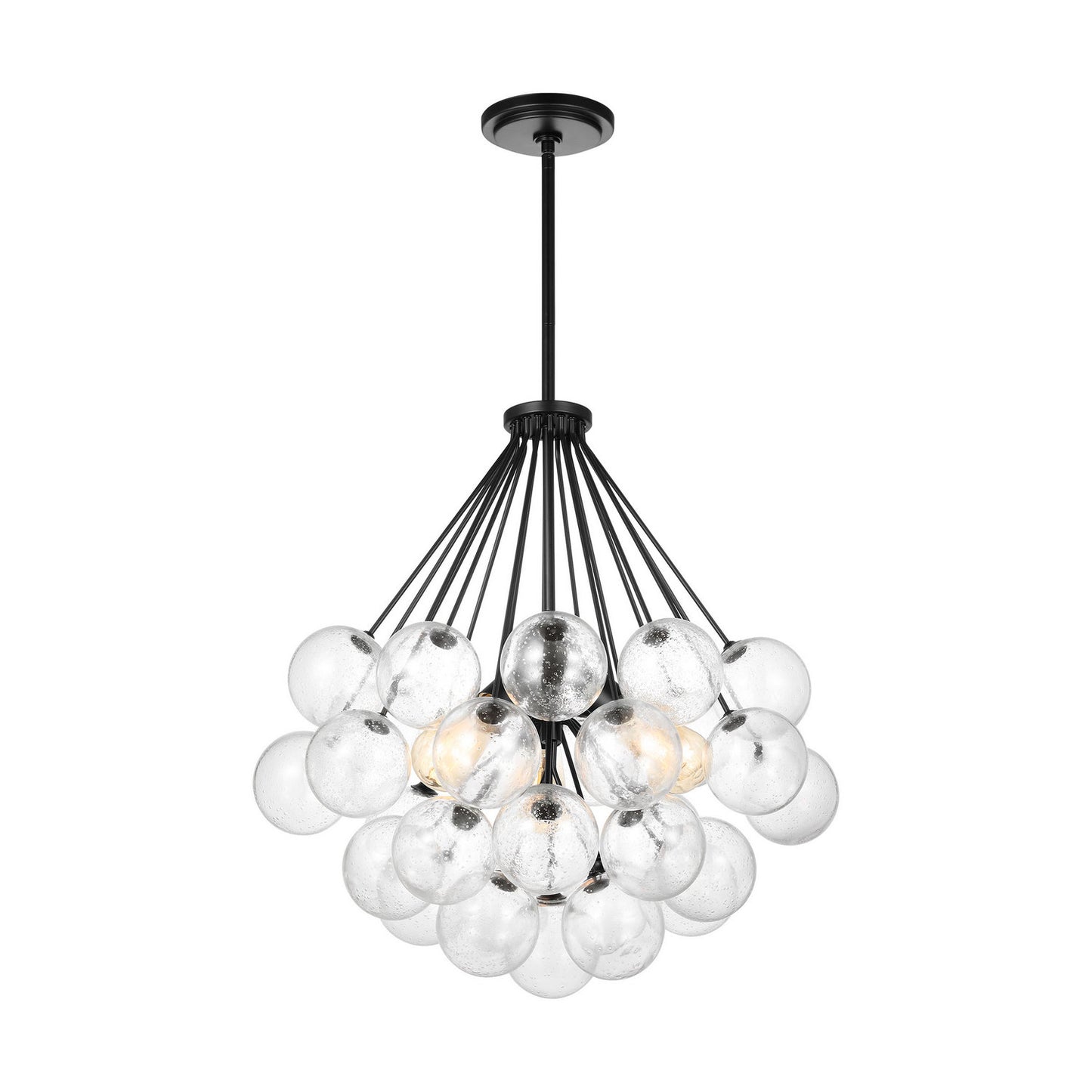 Bronzeville Three Light Pendant in Midnight Black
