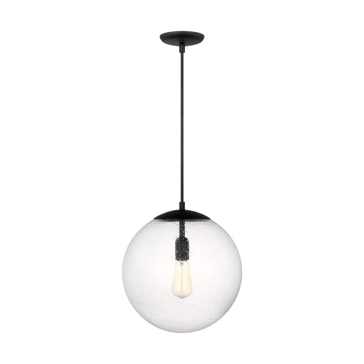 Leo - Hanging Globe One Light Pendant in Midnight Black