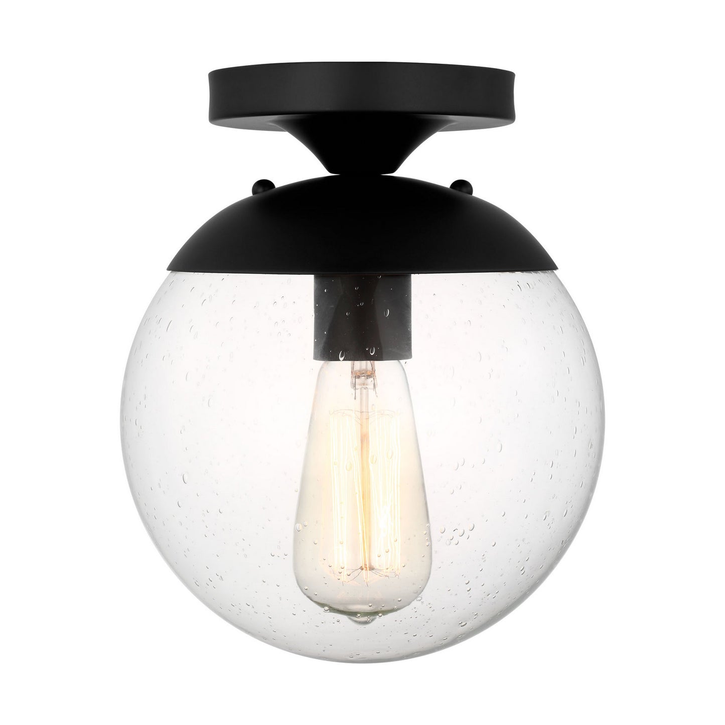 Leo - Hanging Globe One Light Pendant in Midnight Black