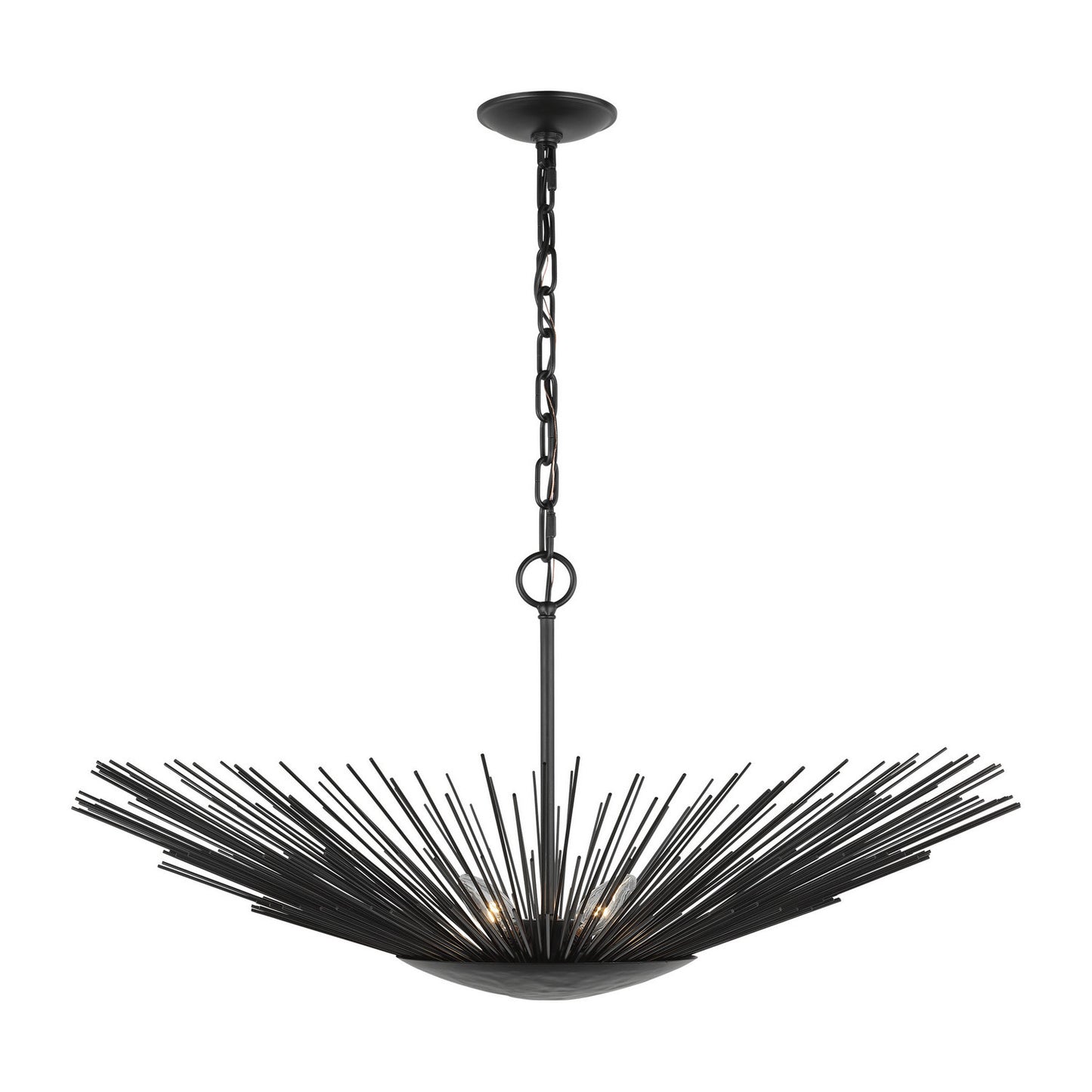 Helios One Light Pendant in Aged Iron