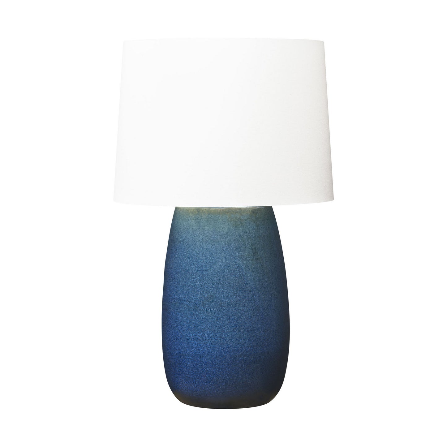 Roma One Light Table Lamp in Deep Ocean Crackle