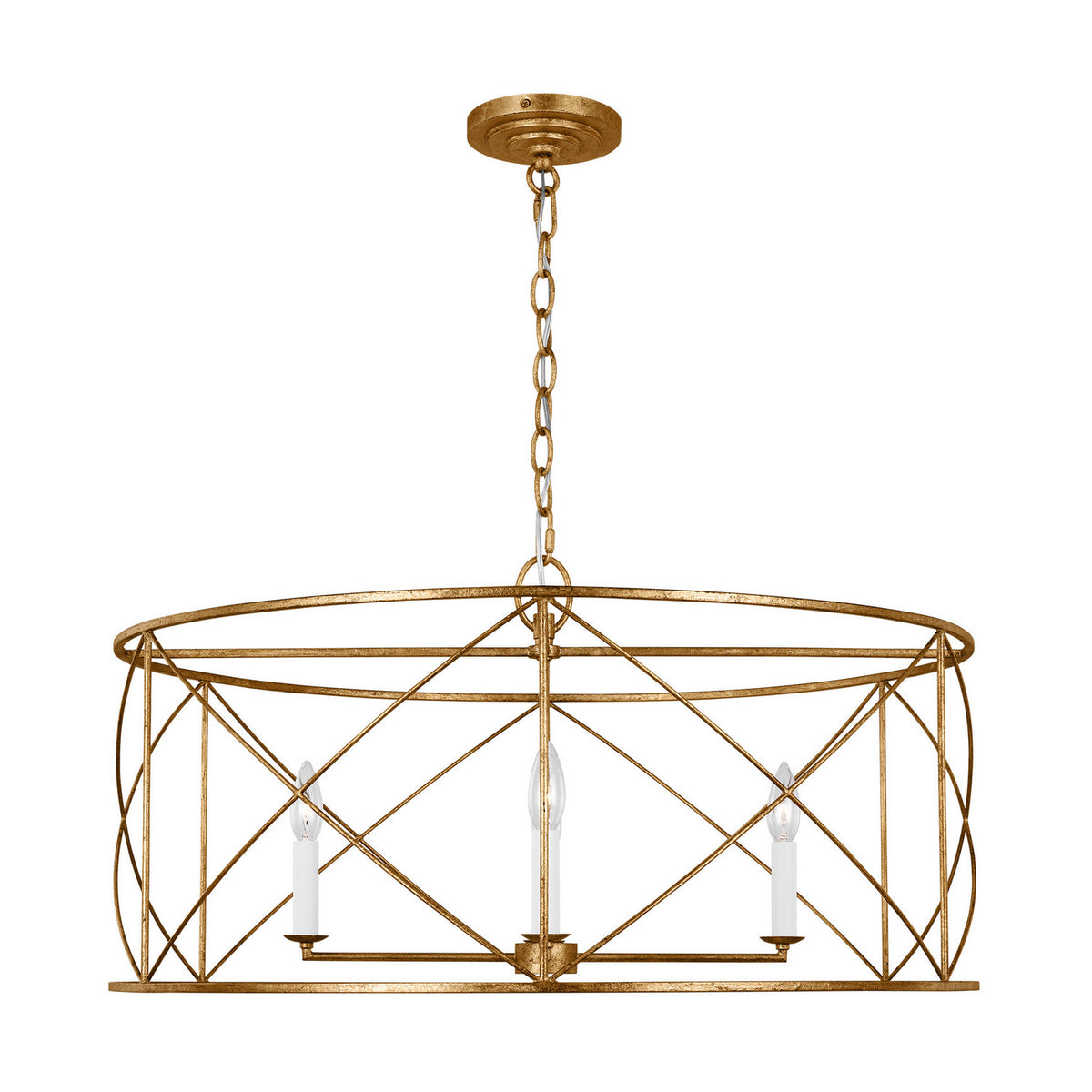 Beatrix Four Light Chandelier in Antique Gild