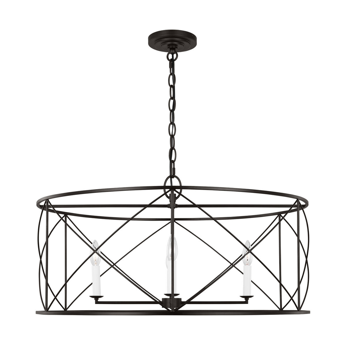 Beatrix Four Light Chandelier in Aged Iron