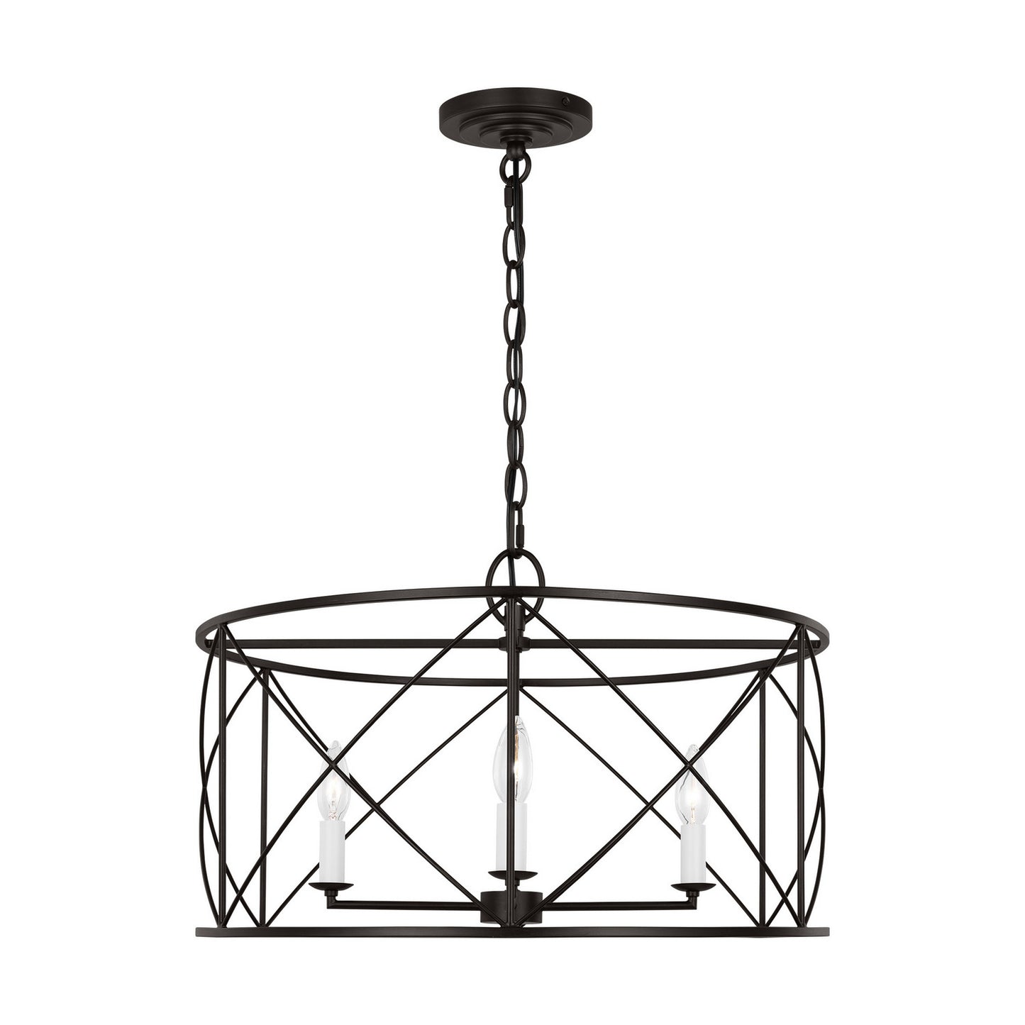 Beatrix Four Light Chandelier in Aged Iron