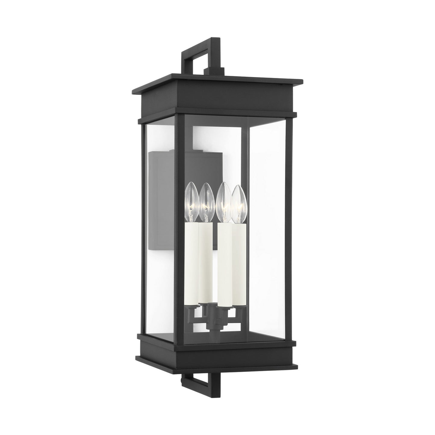 Cupertino Four Light Outdoor Wall Sconce in Textured Black