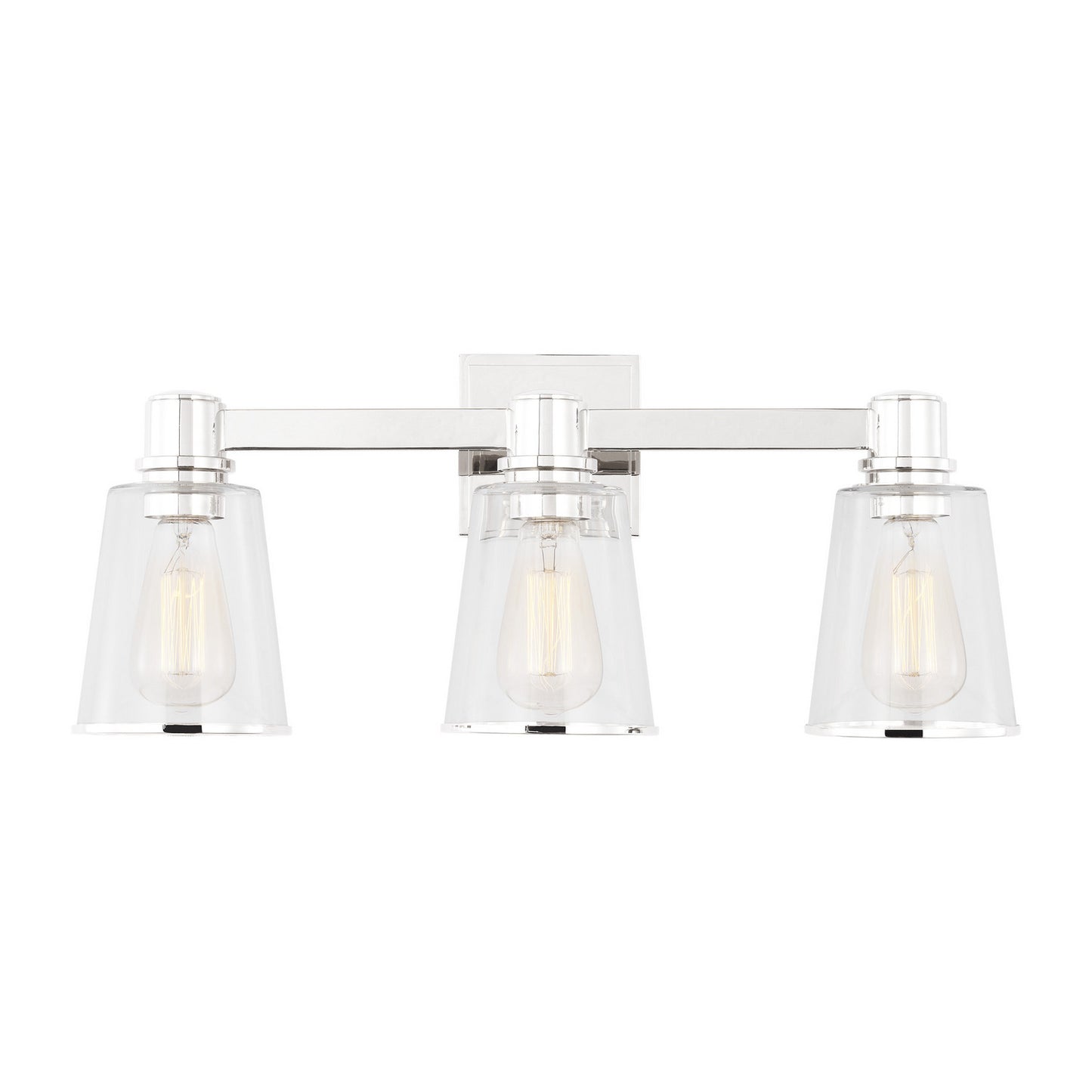 Alessa Three Light Bath Vanity in Polished Nickel