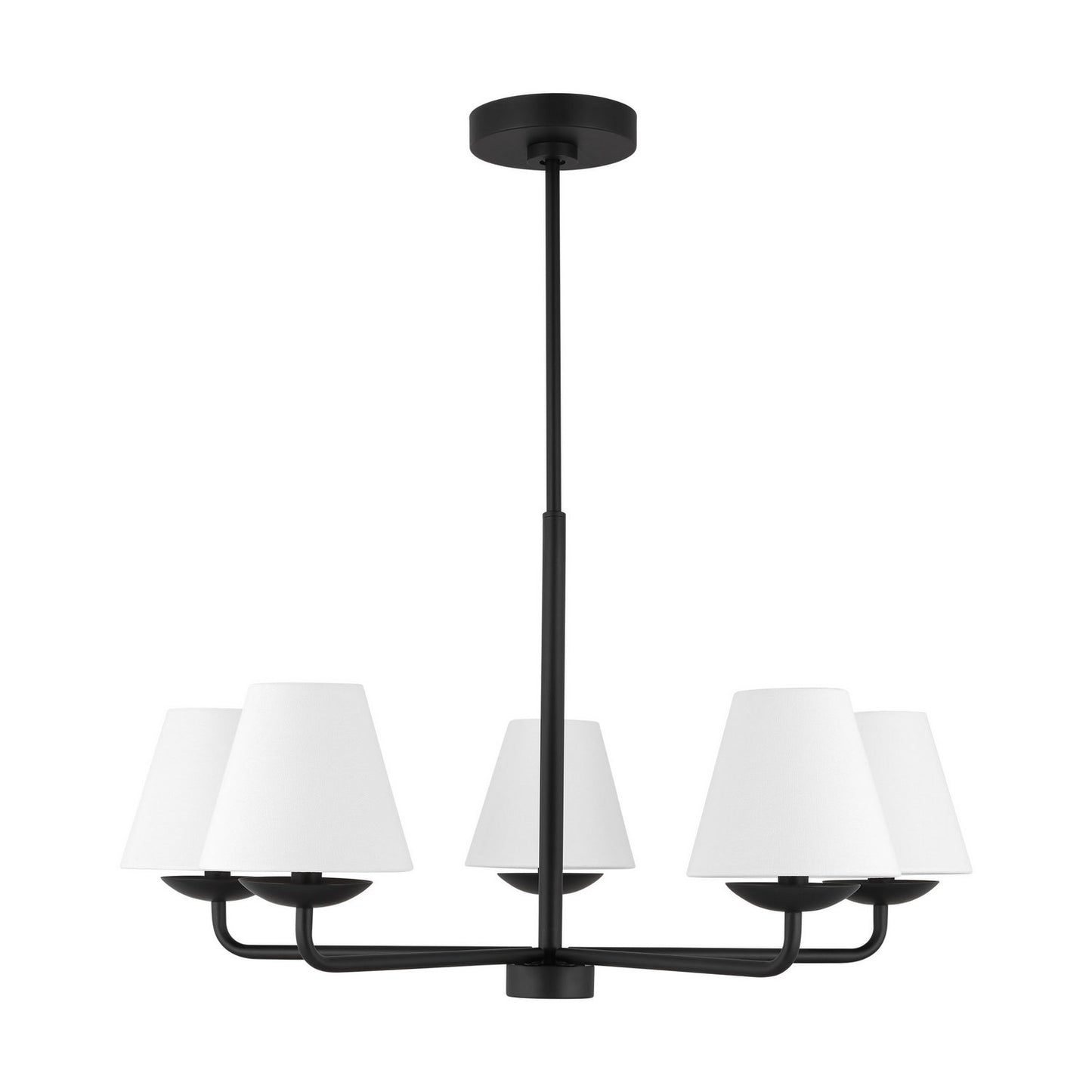 Albion Five Light Chandelier in Midnight Black