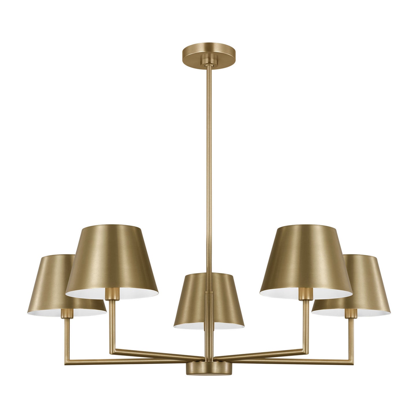 Ender Five Light Chandelier in Satin Brass