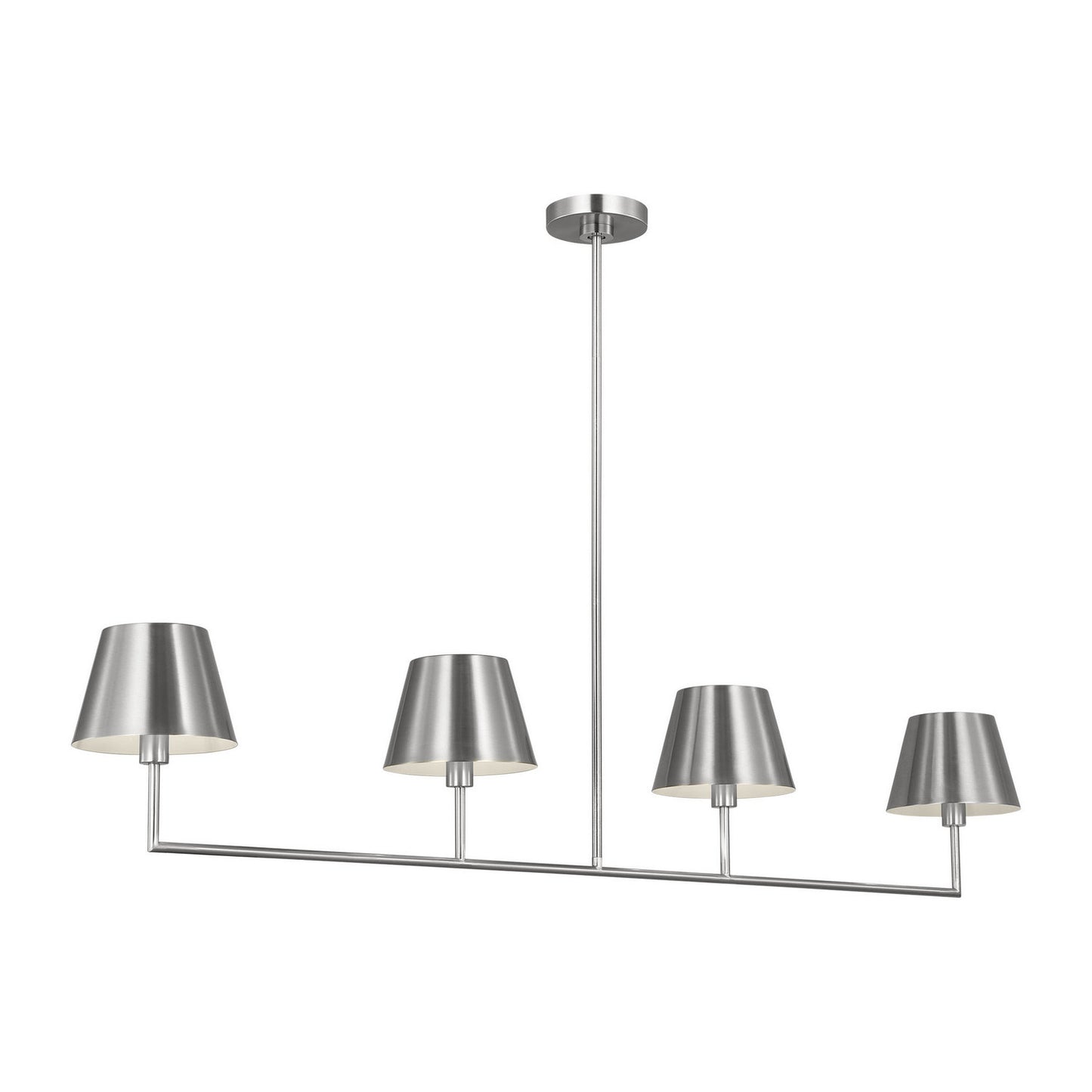 Ender Four Light Linear Chandelier in Brushed Nickel