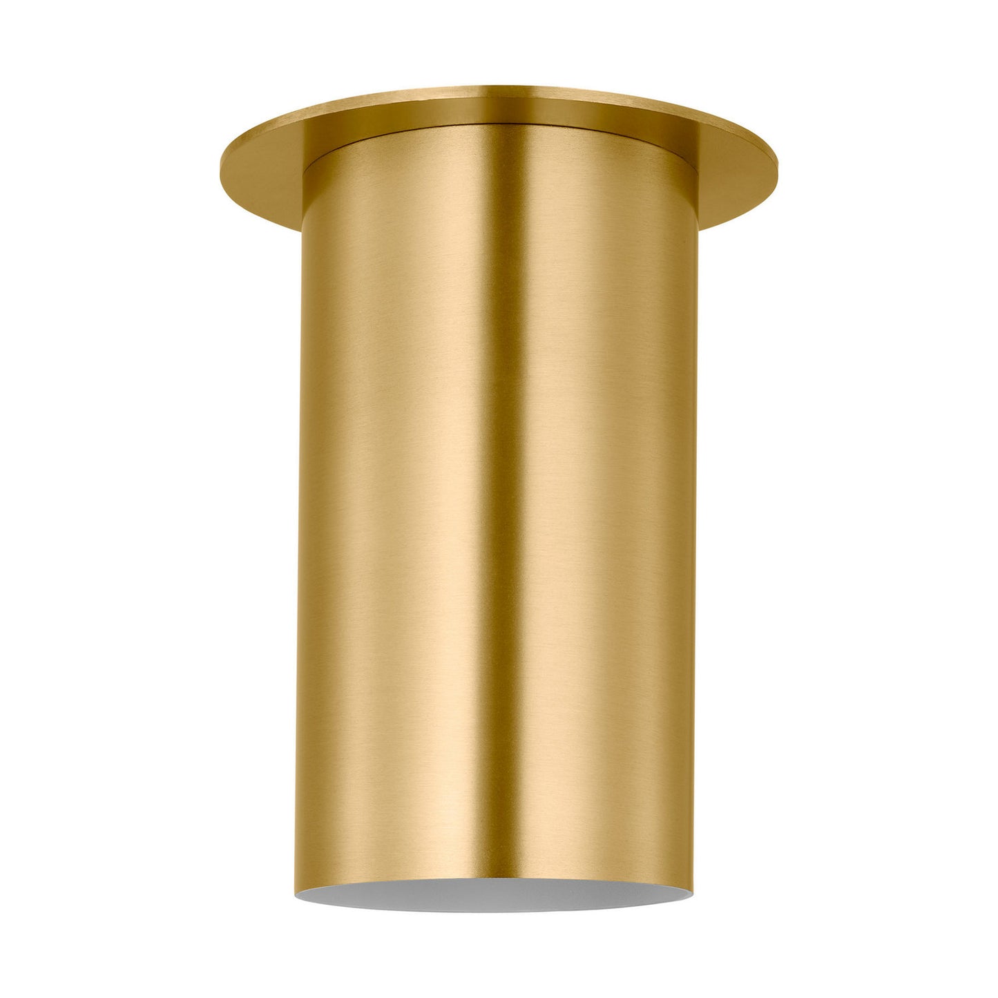 Archer One Light Flush Mount in Satin Brass