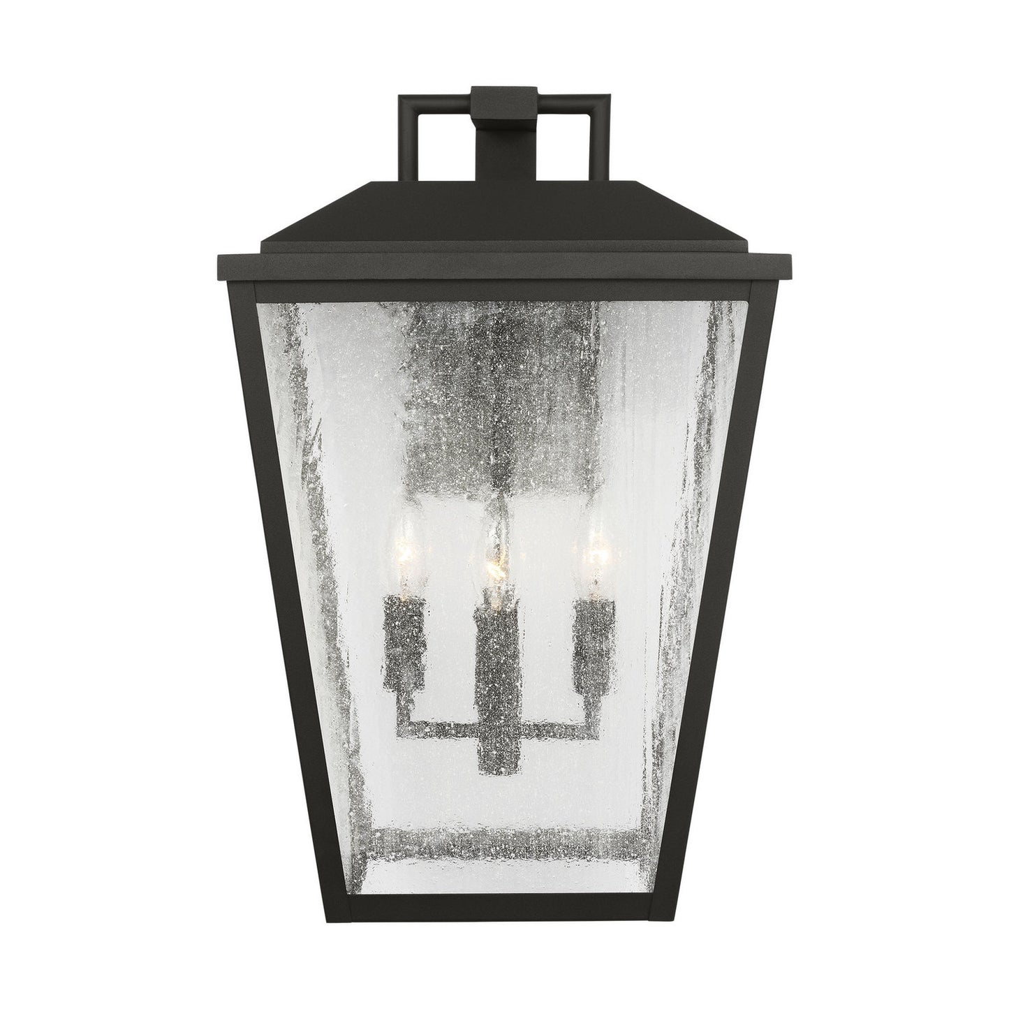 Kennewick Four Light Wall Lantern in Textured Black