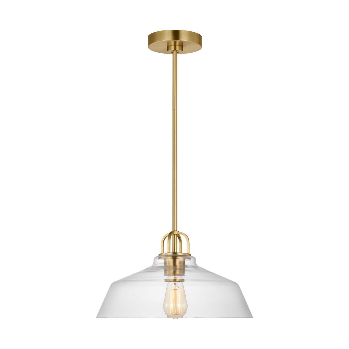 Payton One Light Pendant in Satin Brass